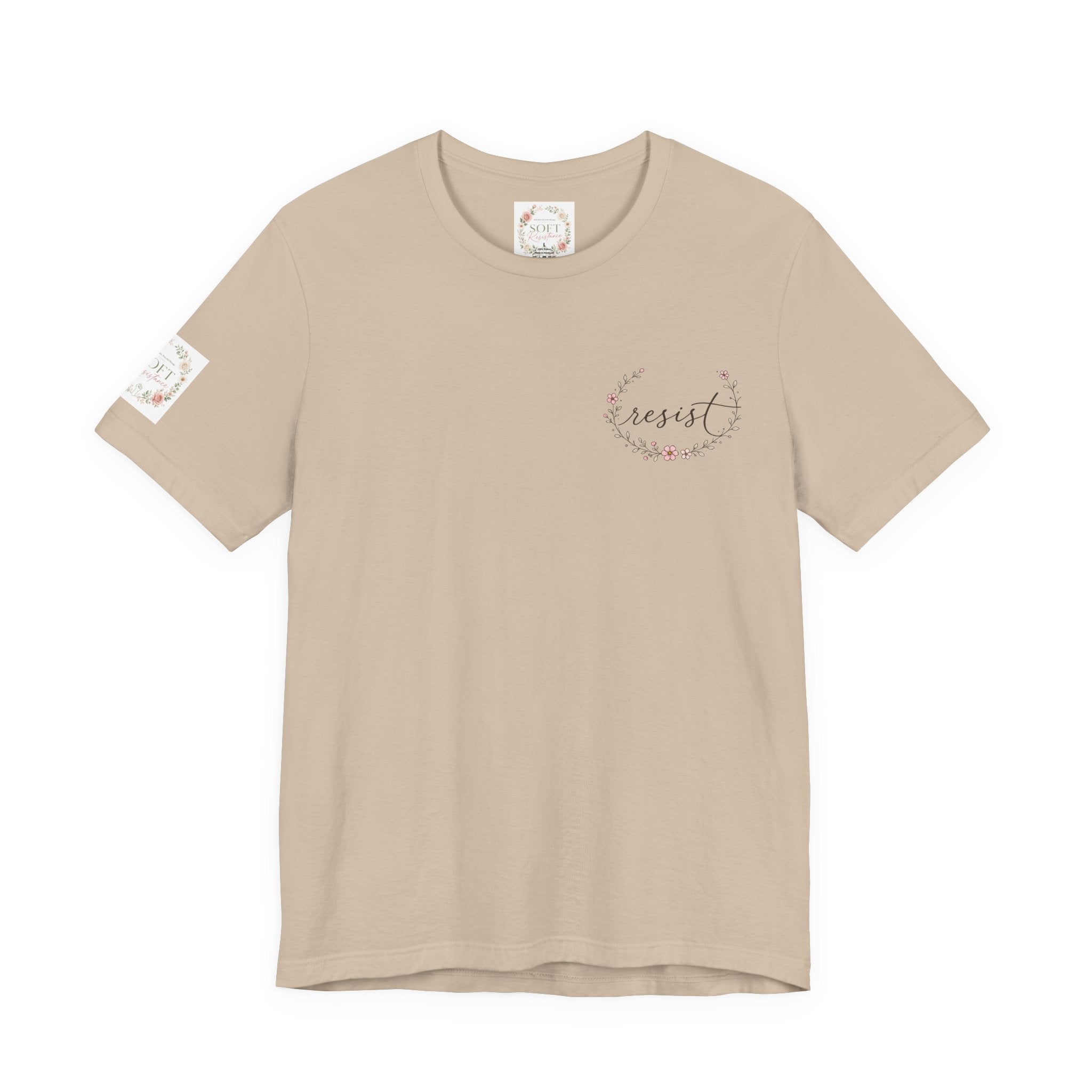 Caffeinated & Fighting for Civil Rights Floral Tee — Cute but Fierce Political Shirt