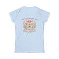 Women's Tee — "Girls Just Wanna Have Due Process" Floral Court Graphic