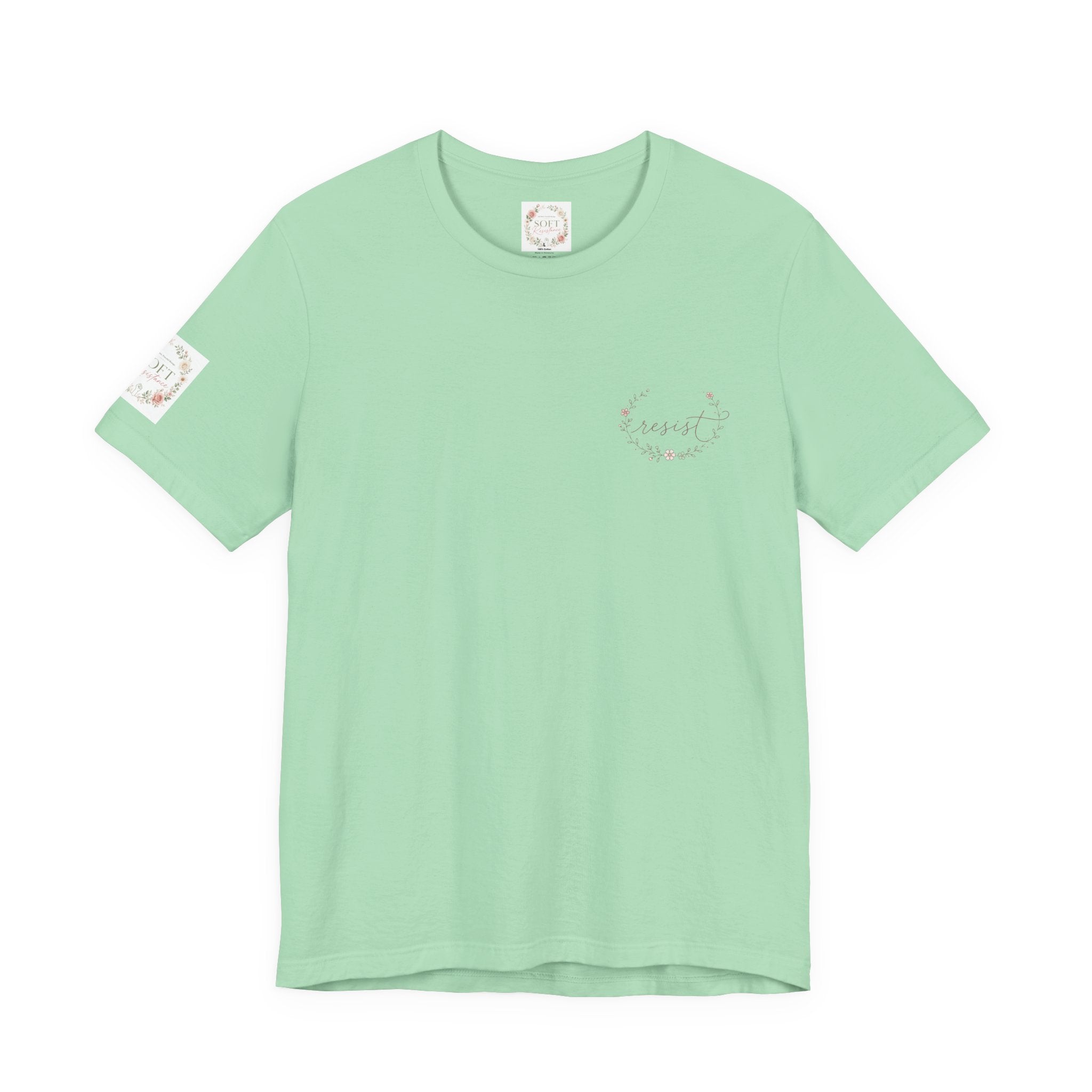 Women's Tee — "Girls Just Wanna Have Due Process" Floral Court Graphic