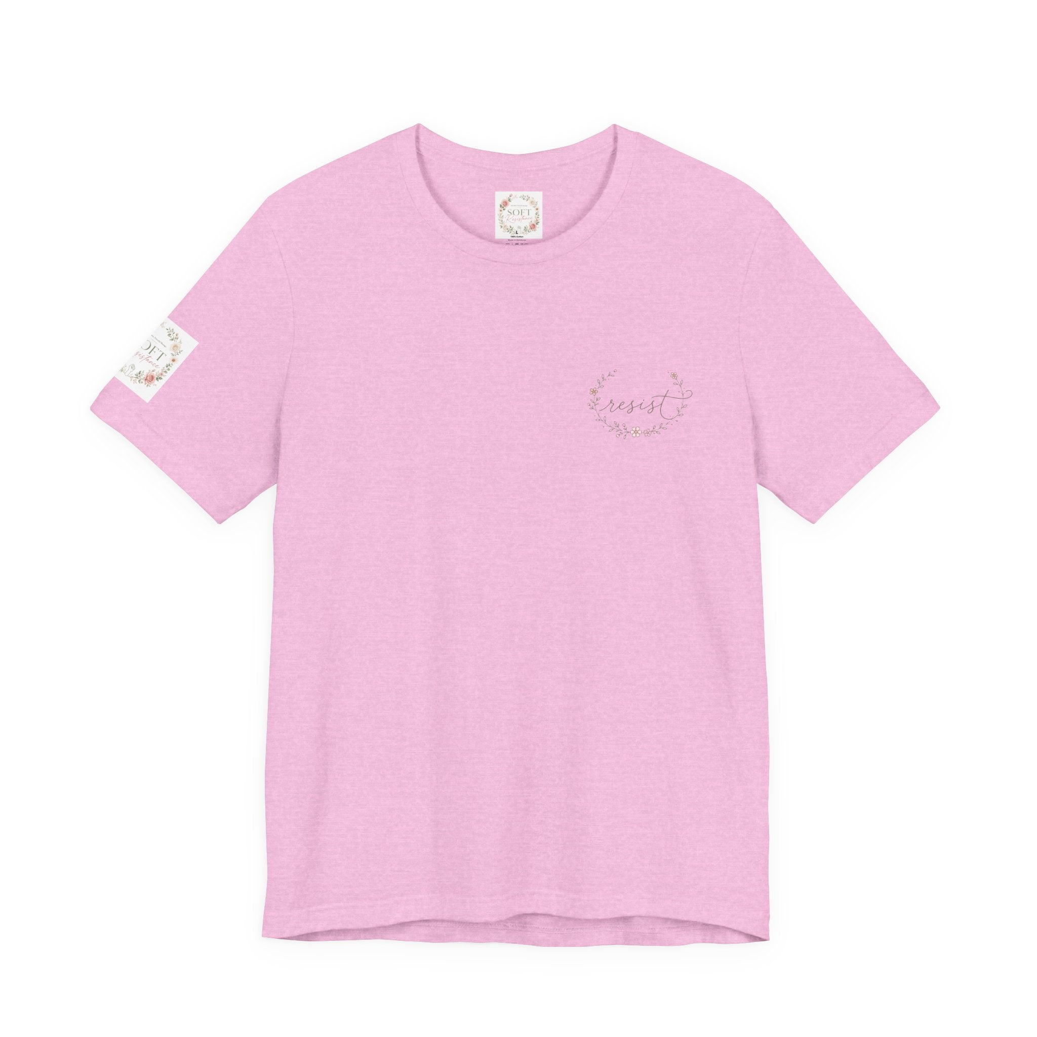 Women's Tee — "Girls Just Wanna Have Due Process" Floral Court Graphic