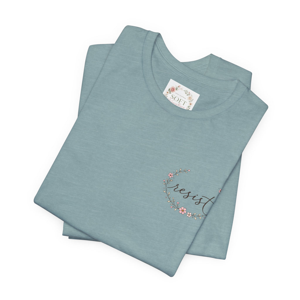Caffeinated & Fighting for Civil Rights Floral Tee — Cute but Fierce Political Shirt