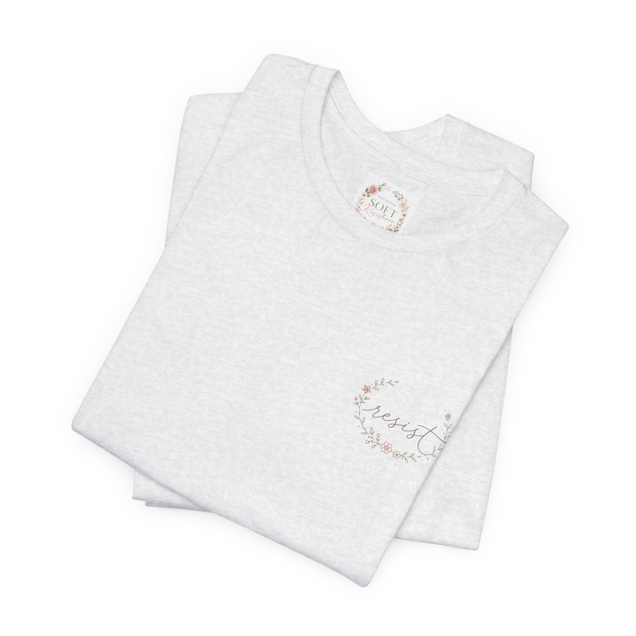 Women's Tee — "Girls Just Wanna Have Due Process" Floral Court Graphic