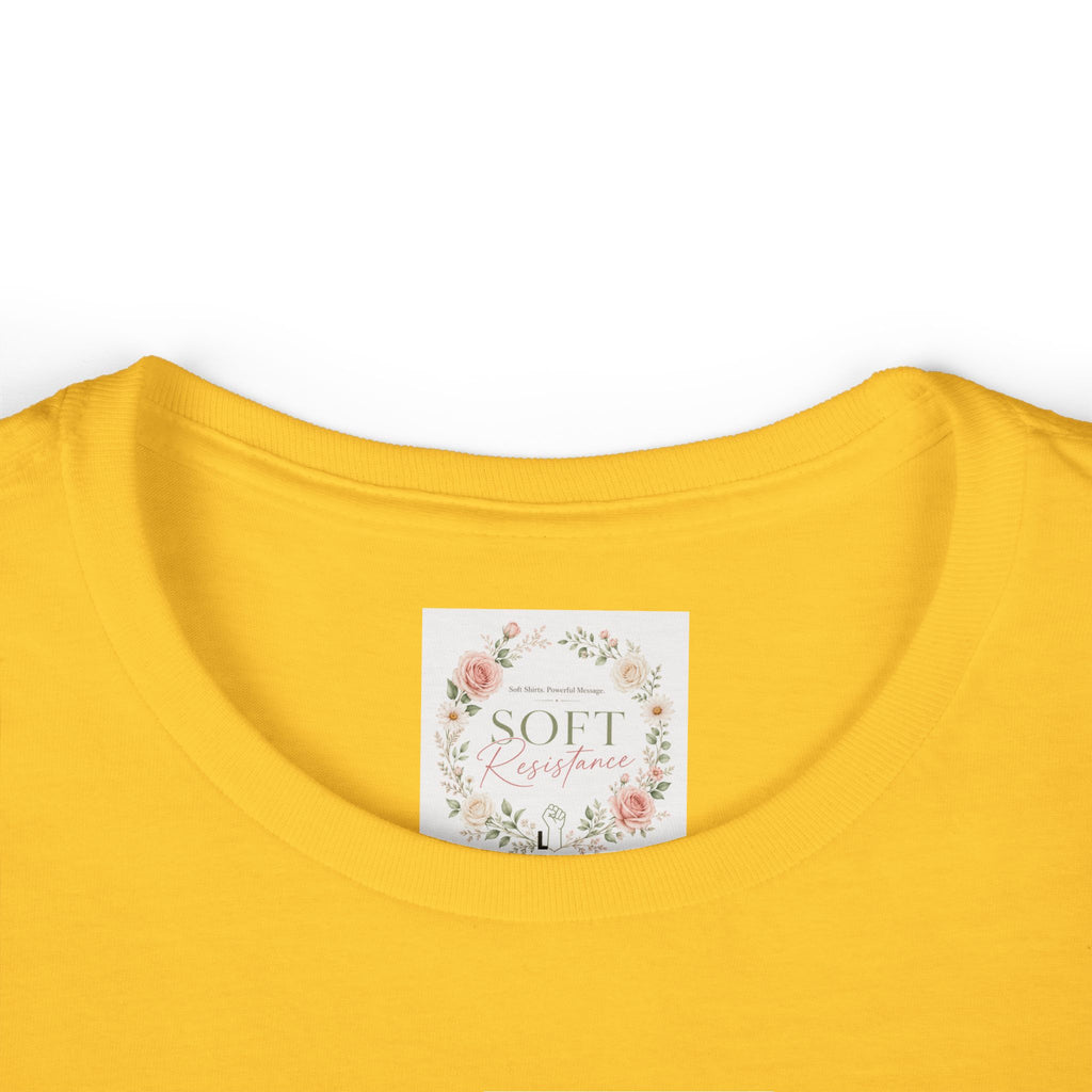 Women's Tee — "Girls Just Wanna Have Due Process" Floral Court Graphic