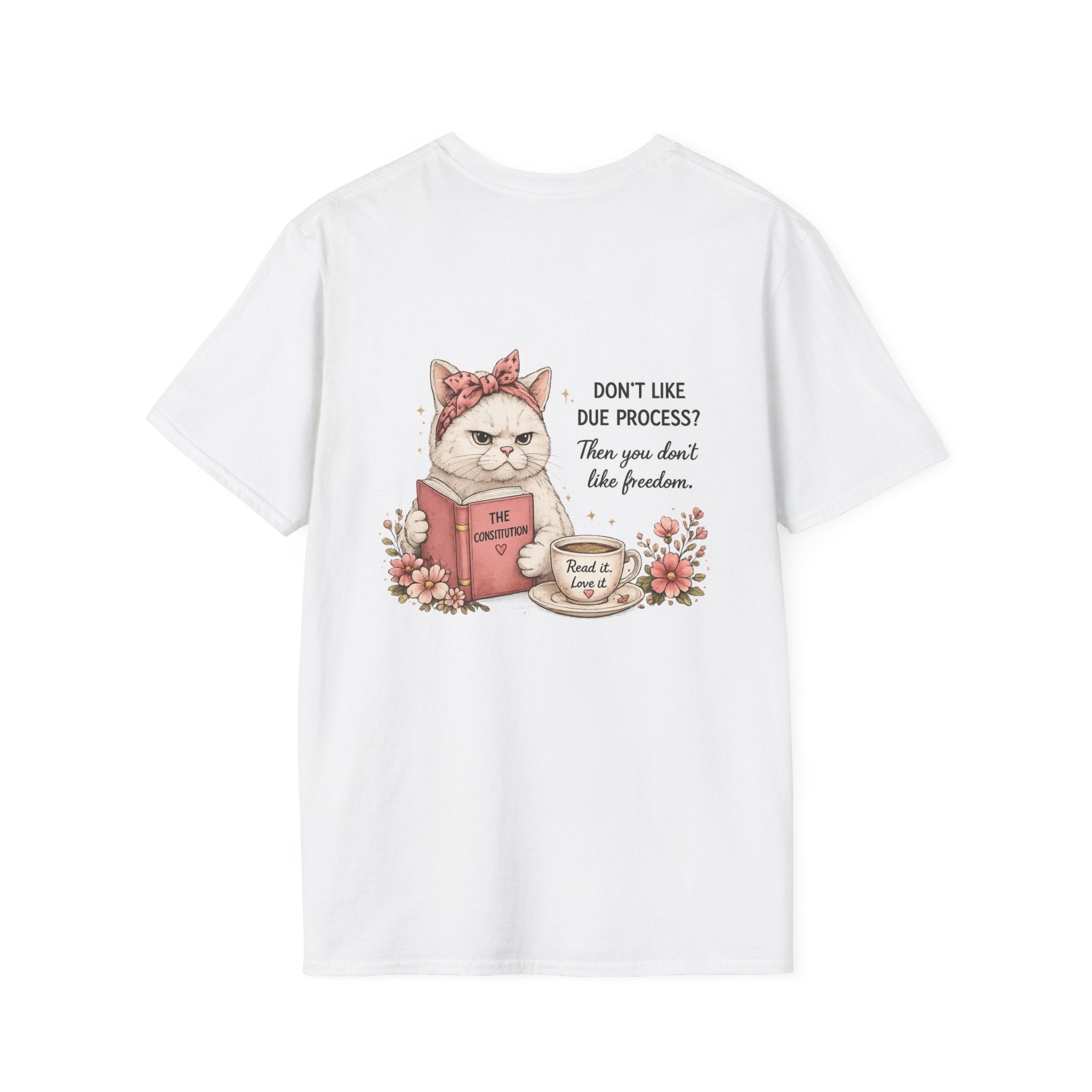 Resist Floral Tee — “Due Process”- Feminine Political Statement T-Shirt