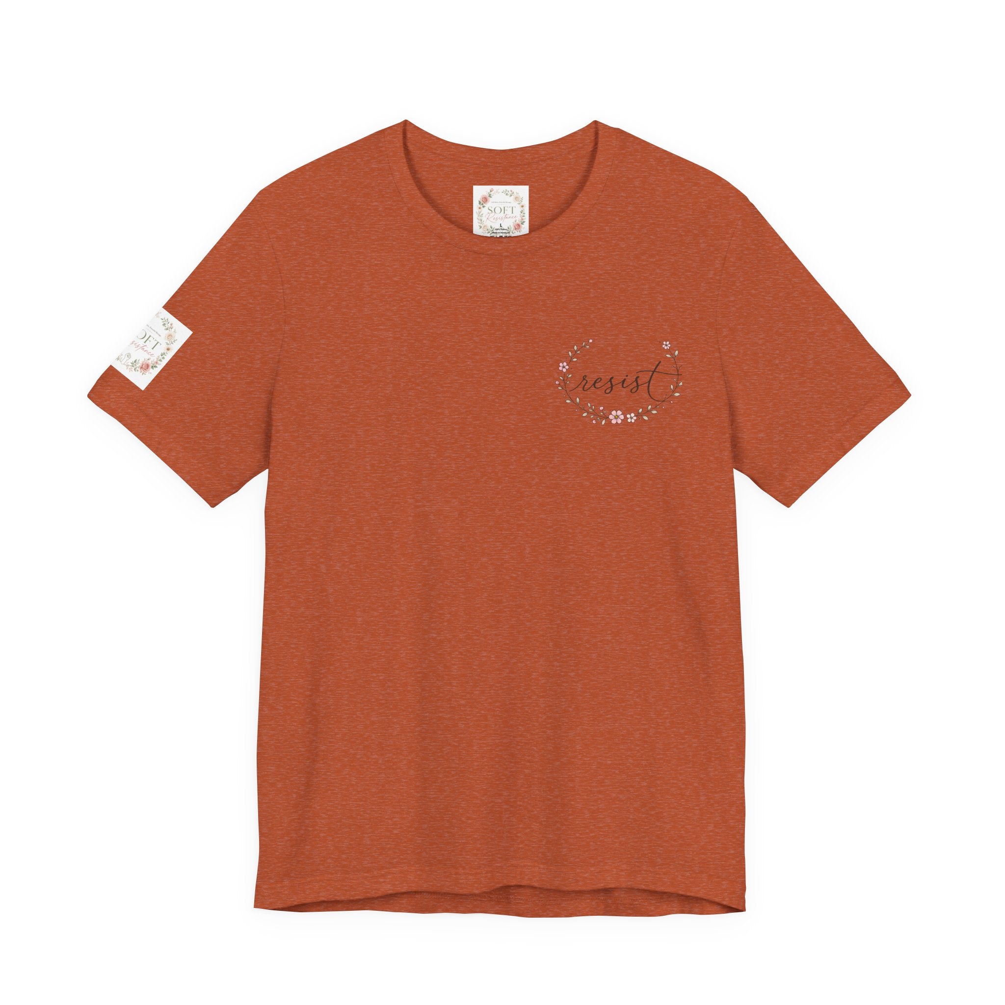 Caffeinated & Fighting for Civil Rights Floral Tee — Cute but Fierce Political Shirt