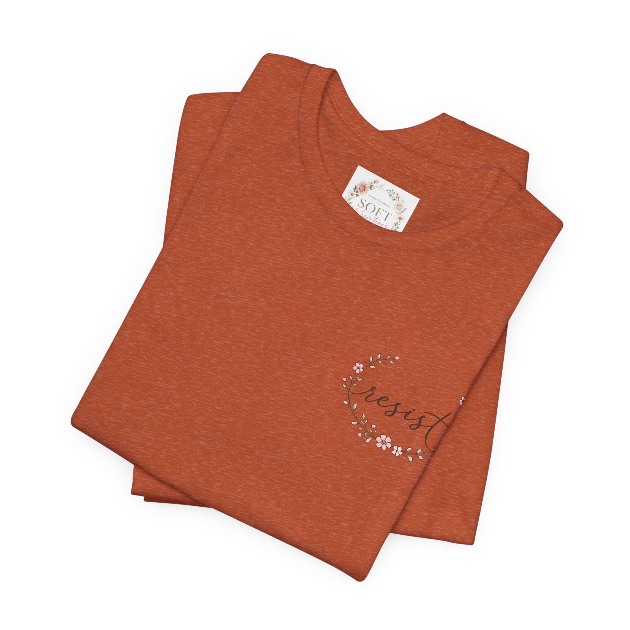 Caffeinated & Fighting for Civil Rights Floral Tee — Cute but Fierce Political Shirt