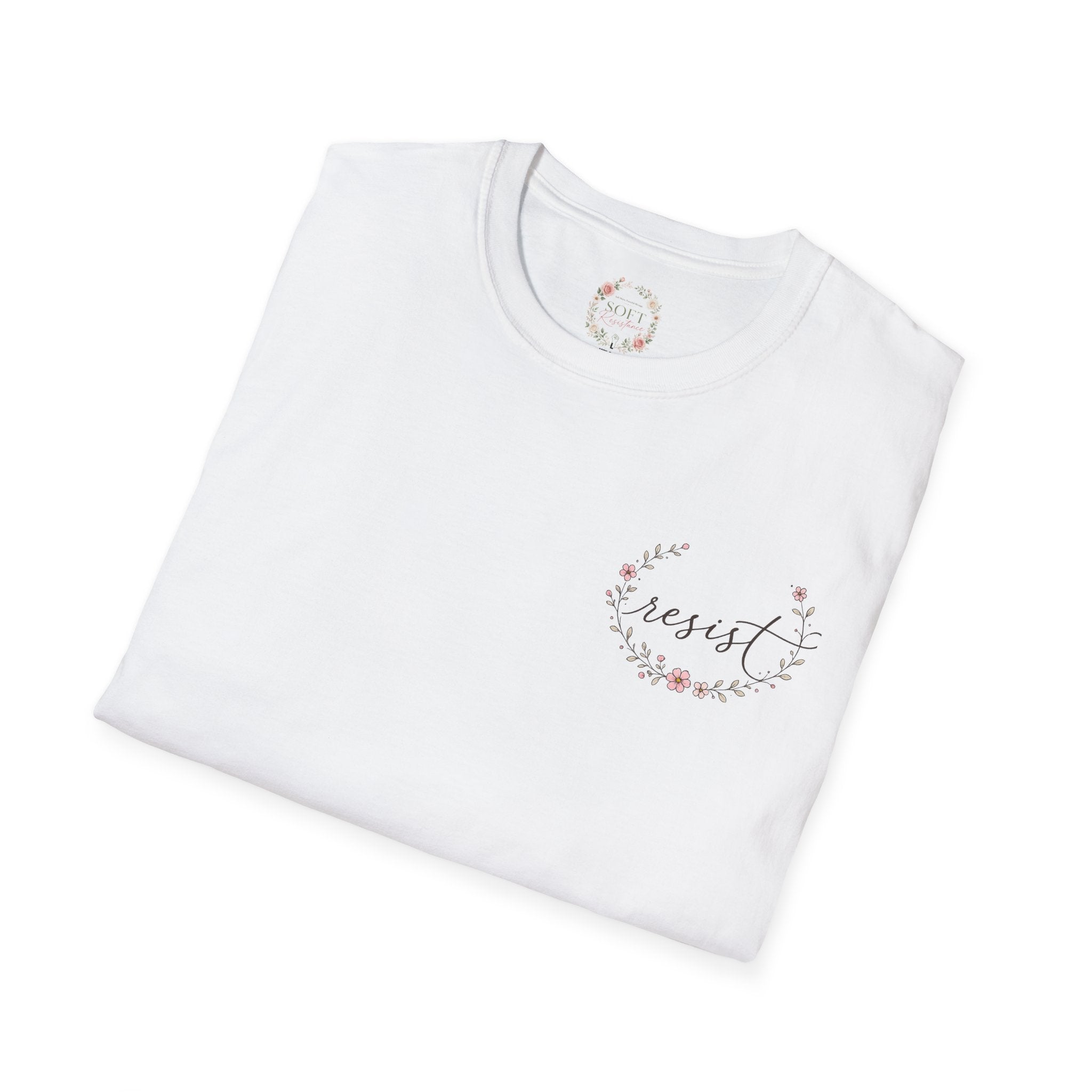Resist Floral Tee — “Due Process”- Feminine Political Statement T-Shirt