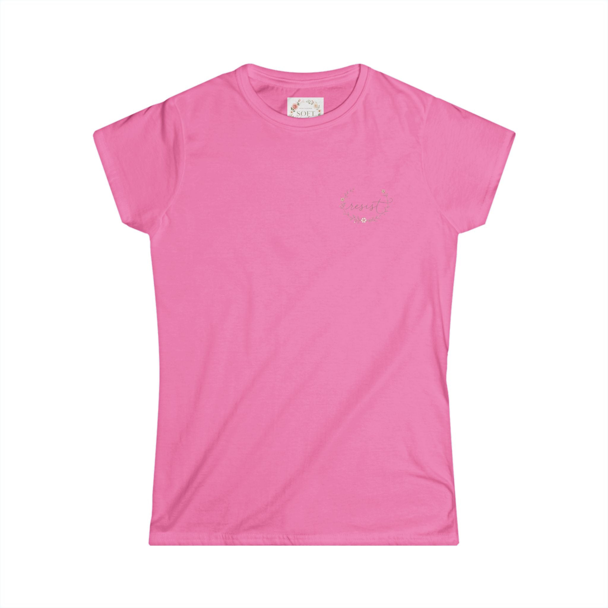 Women's Tee — "Girls Just Wanna Have Due Process" Floral Court Graphic