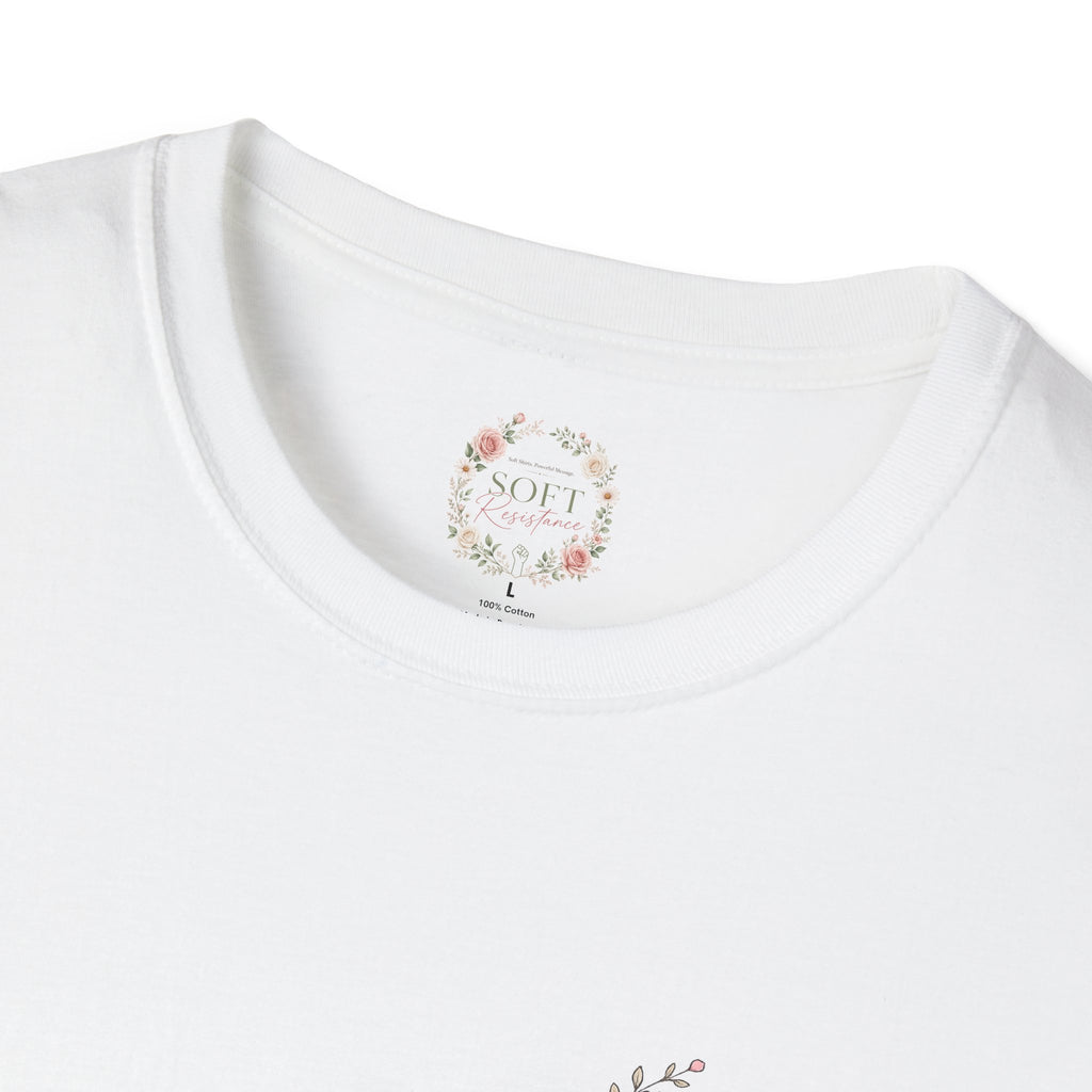 T-Shirt — "Dissent is Patriotic" Floral Minimalist Pocket Tee