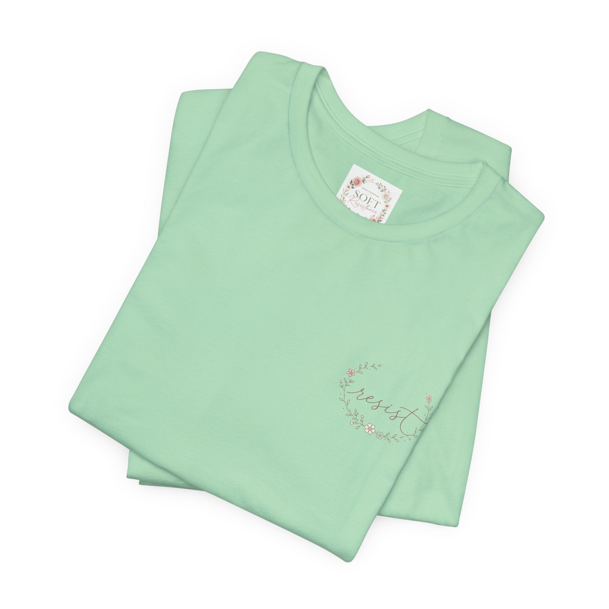 Women's Tee — "Girls Just Wanna Have Due Process" Floral Court Graphic