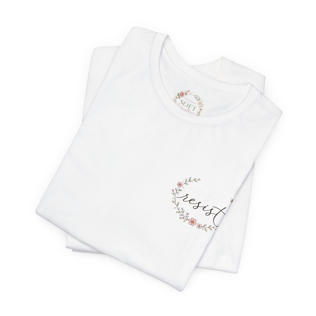 Caffeinated & Fighting for Civil Rights Floral Tee — Cute but Fierce Political Shirt