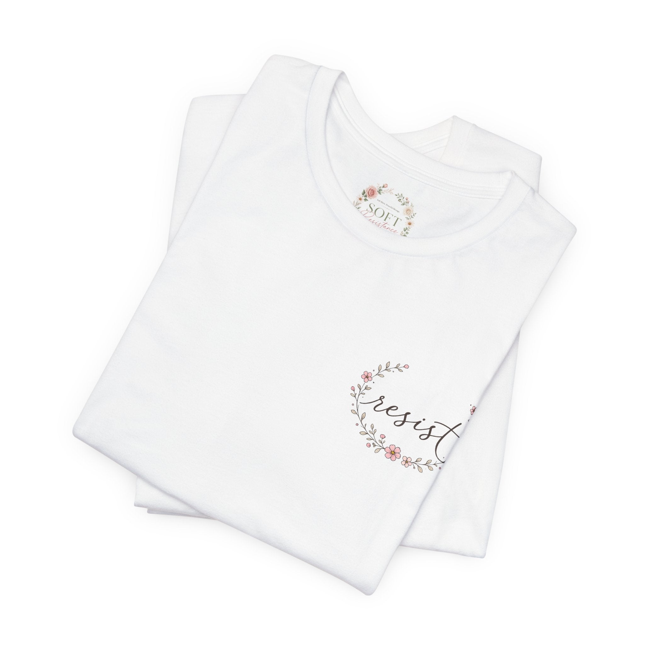 Caffeinated & Fighting for Civil Rights Floral Tee — Cute but Fierce Political Shirt
