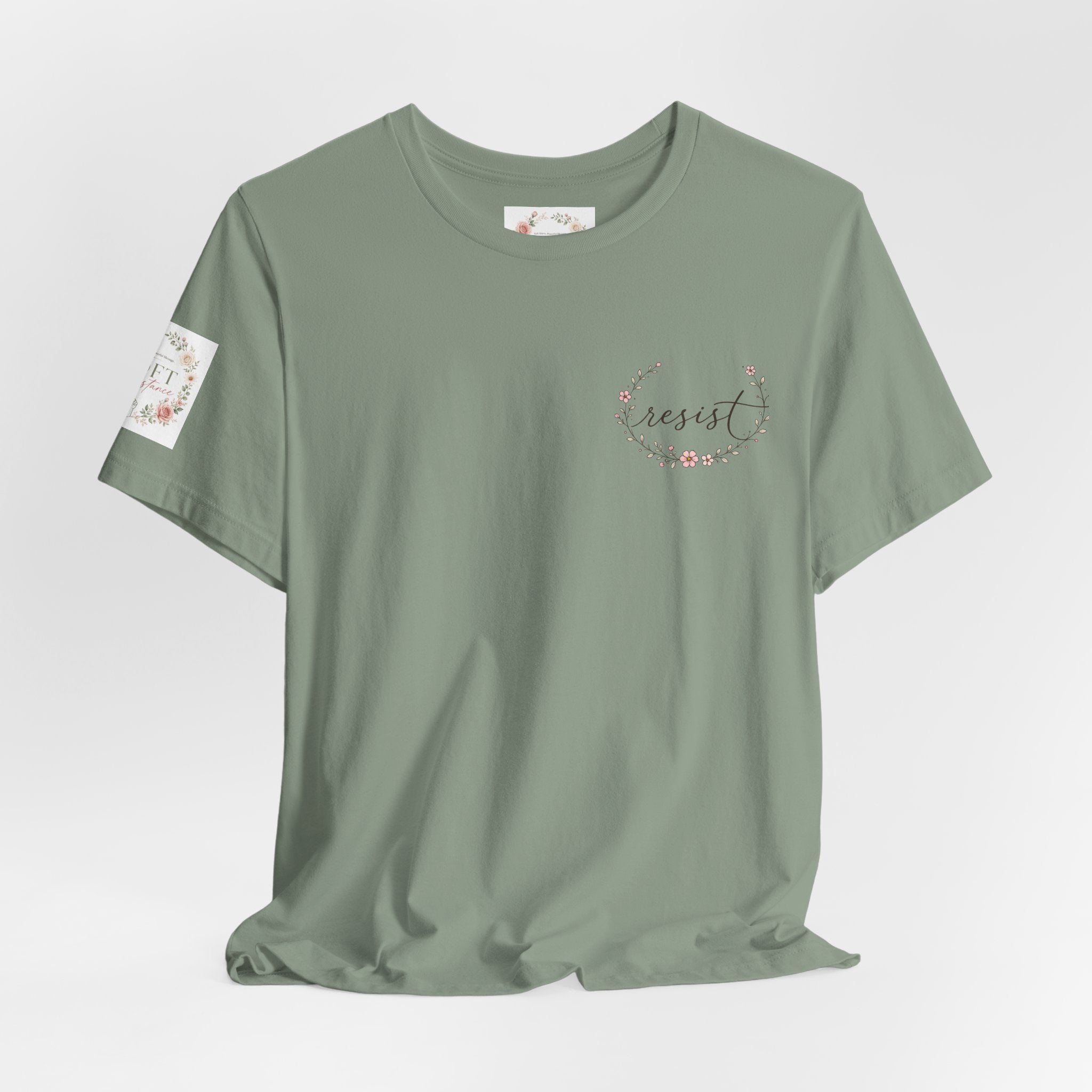 Caffeinated & Fighting for Civil Rights Floral Tee — Cute but Fierce Political Shirt