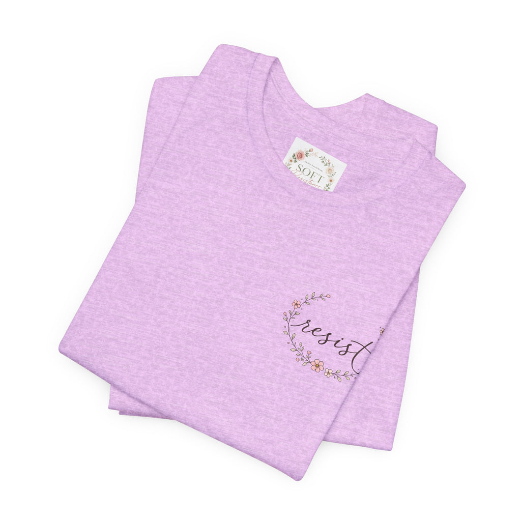 Caffeinated & Fighting for Civil Rights Floral Tee — Cute but Fierce Political Shirt