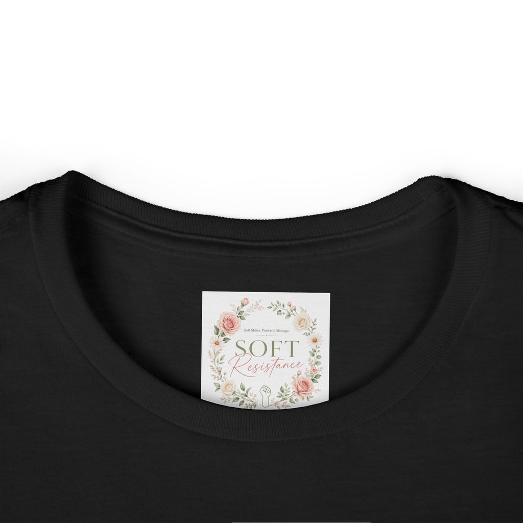 Women's Tee — "Girls Just Wanna Have Due Process" Floral Court Graphic