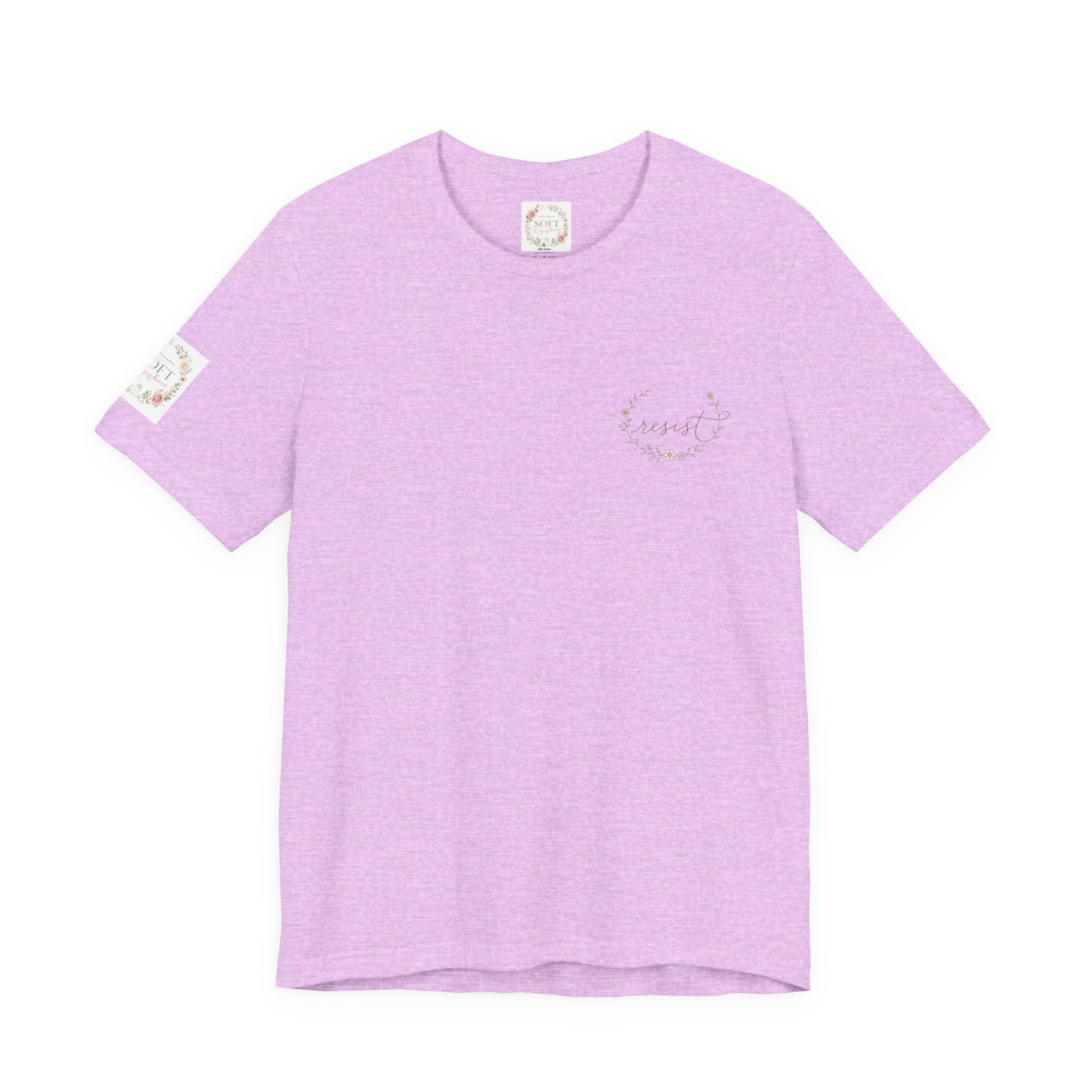 Women's Tee — "Girls Just Wanna Have Due Process" Floral Court Graphic