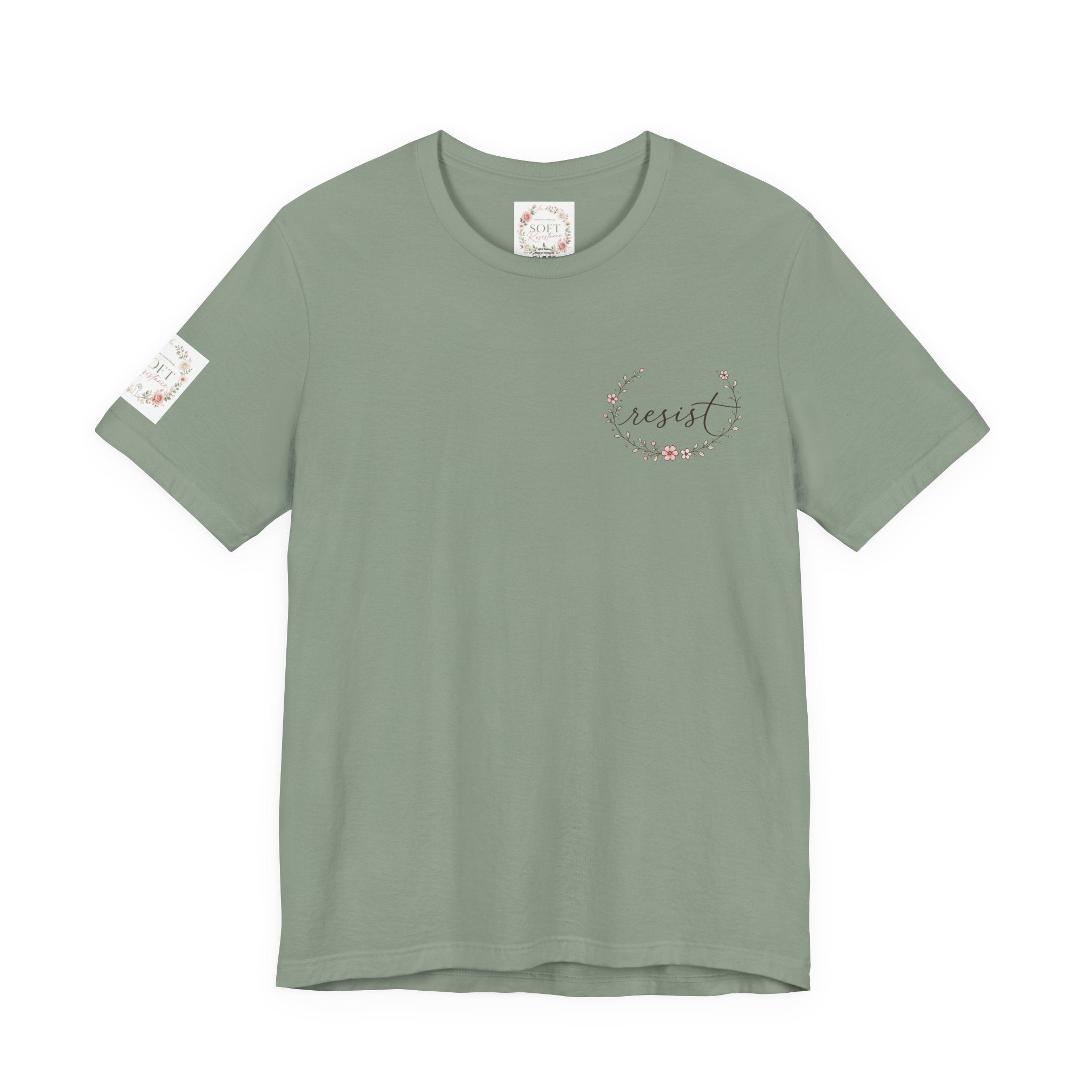 Caffeinated & Fighting for Civil Rights Floral Tee — Cute but Fierce Political Shirt