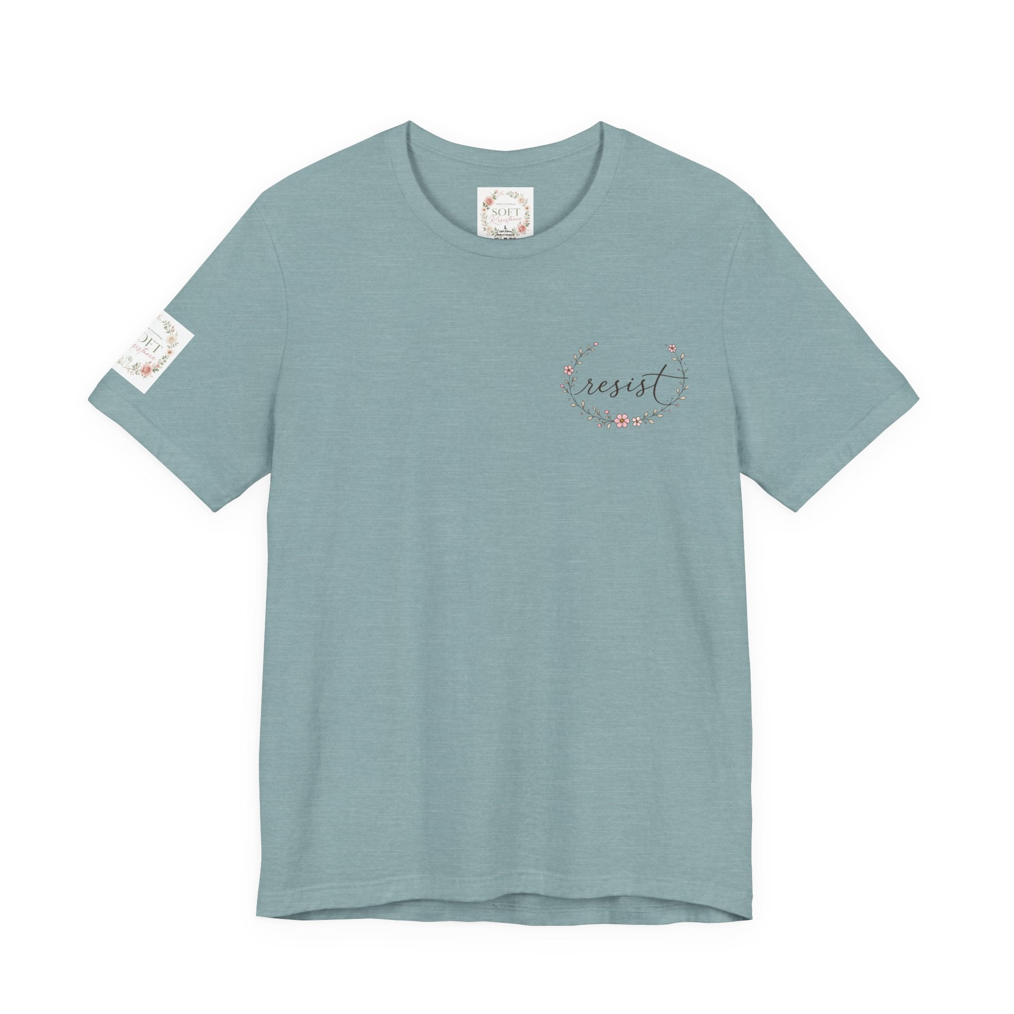 Caffeinated & Fighting for Civil Rights Floral Tee — Cute but Fierce Political Shirt