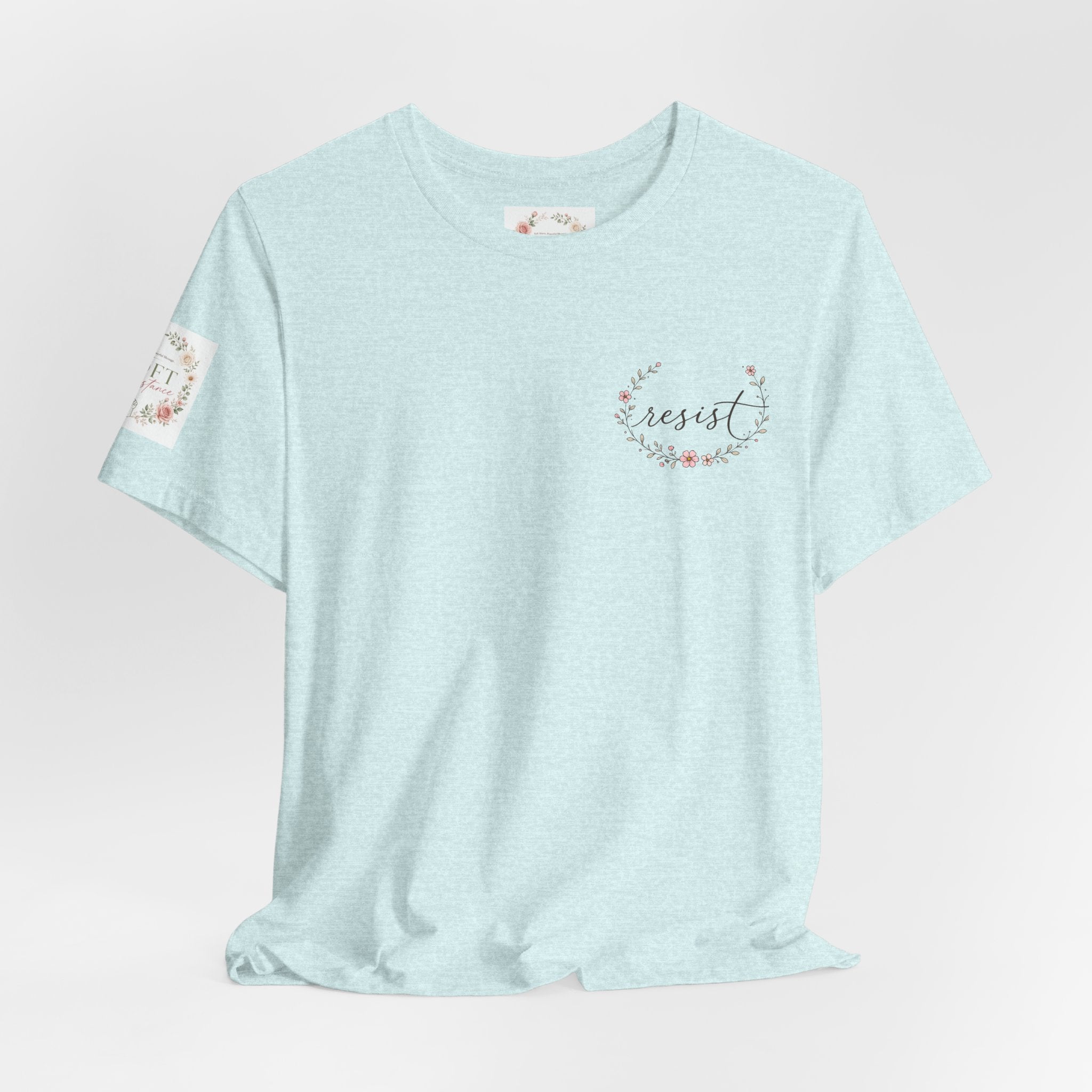 Caffeinated & Fighting for Civil Rights Floral Tee — Cute but Fierce Political Shirt
