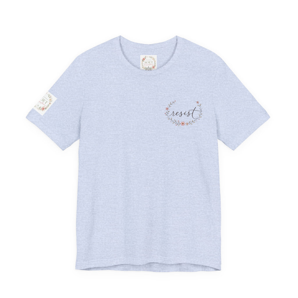 Caffeinated & Fighting for Civil Rights Floral Tee — Cute but Fierce Political Shirt