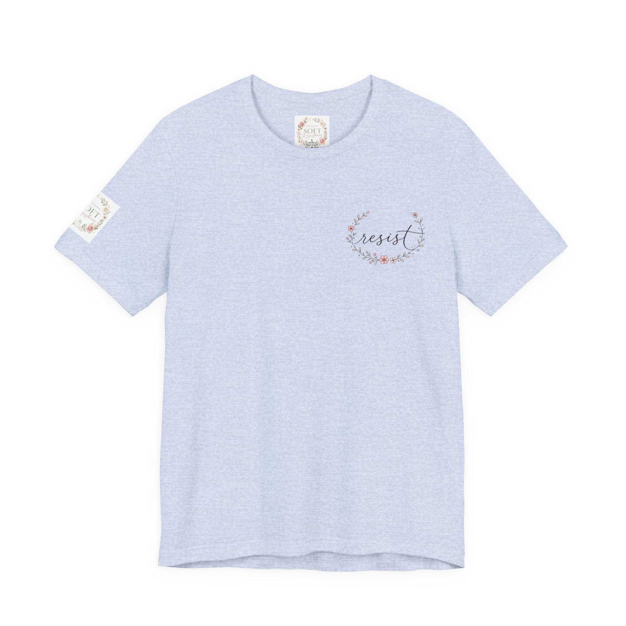Caffeinated & Fighting for Civil Rights Floral Tee — Cute but Fierce Political Shirt