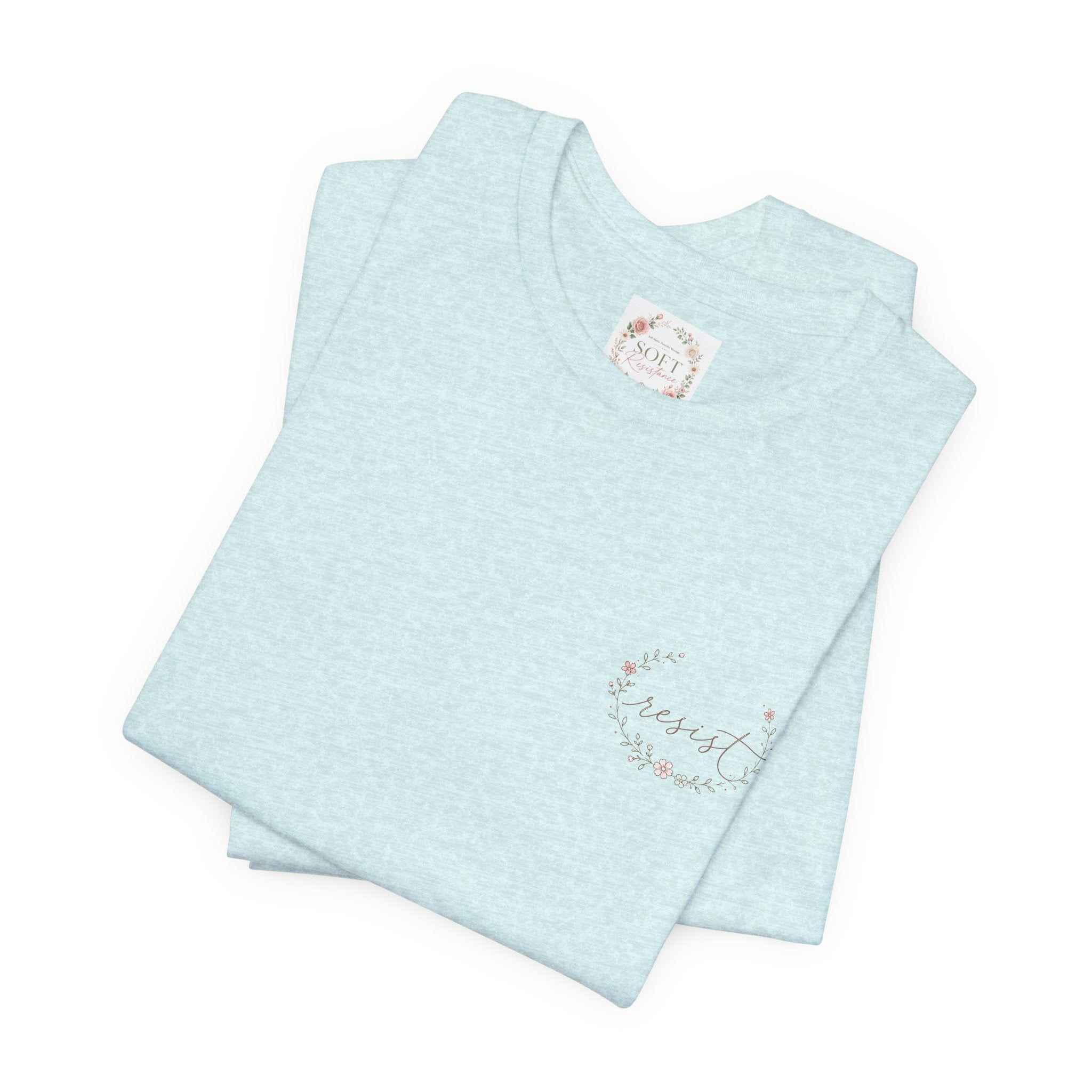 Women's Tee — "Girls Just Wanna Have Due Process" Floral Court Graphic