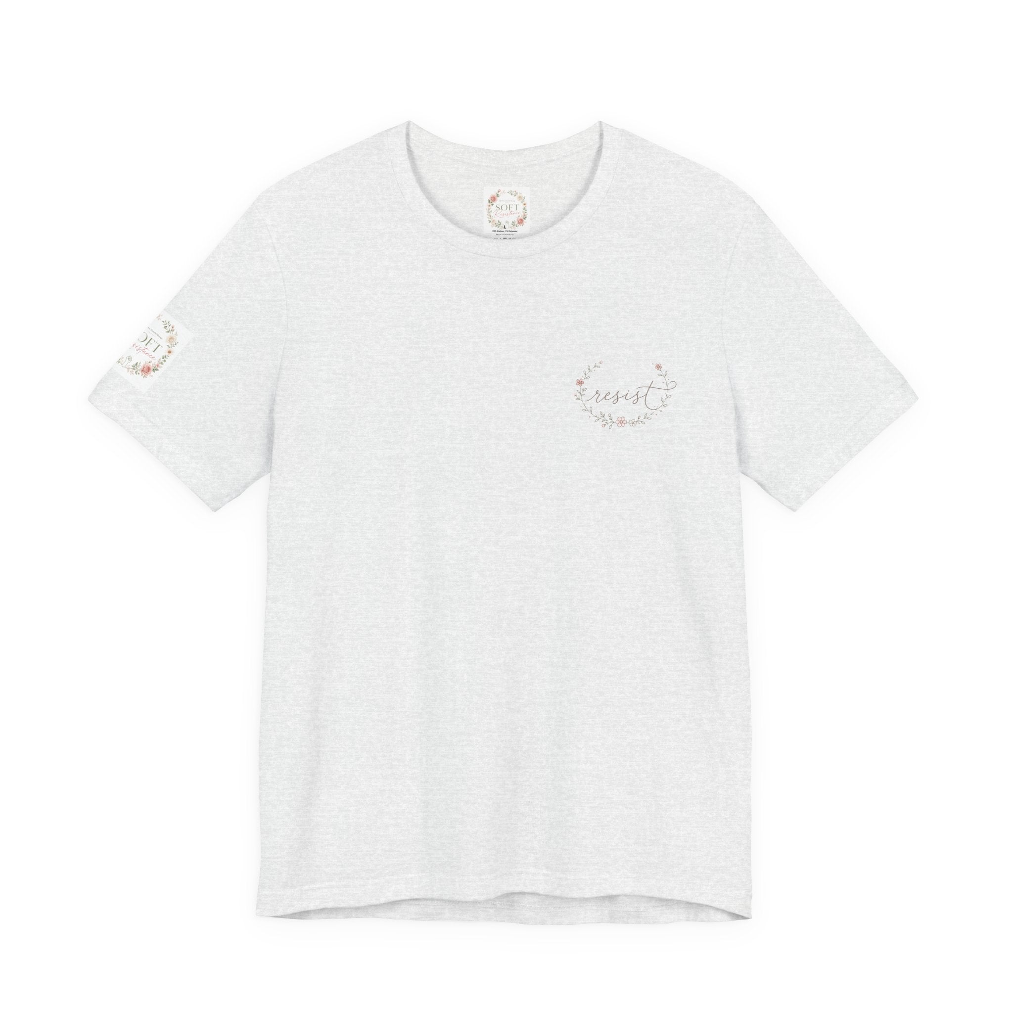 Women's Tee — "Girls Just Wanna Have Due Process" Floral Court Graphic