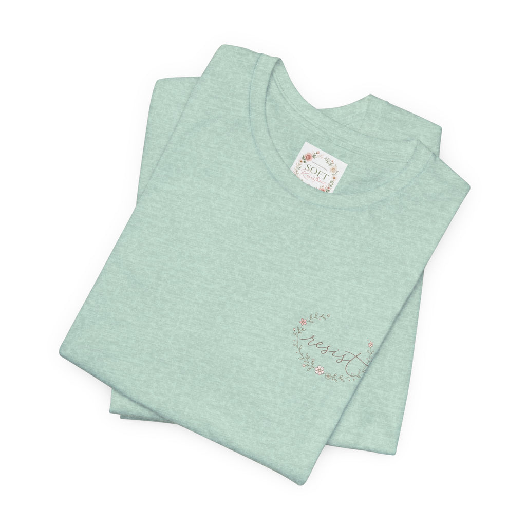 Women's Tee — "Girls Just Wanna Have Due Process" Floral Court Graphic