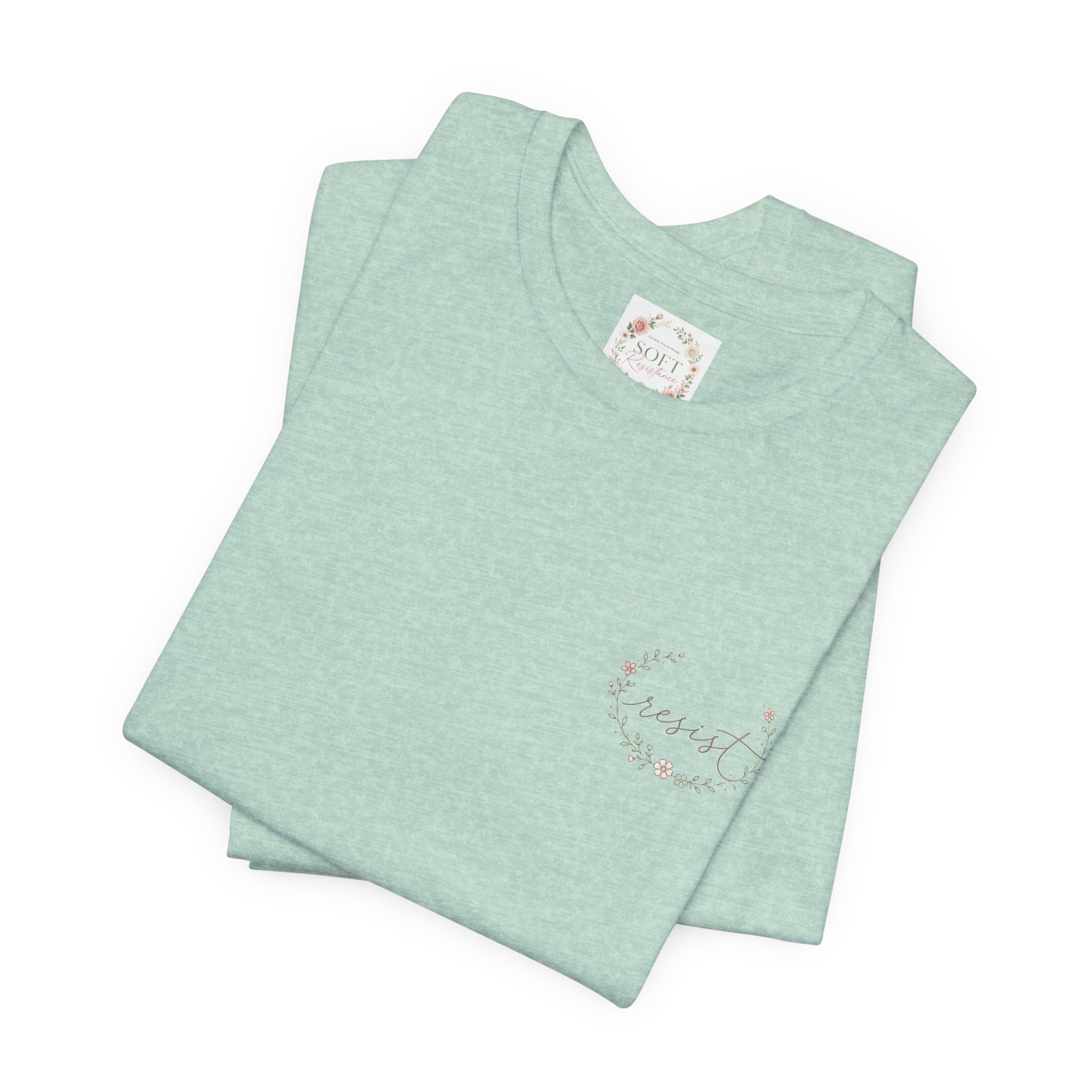 Women's Tee — "Girls Just Wanna Have Due Process" Floral Court Graphic