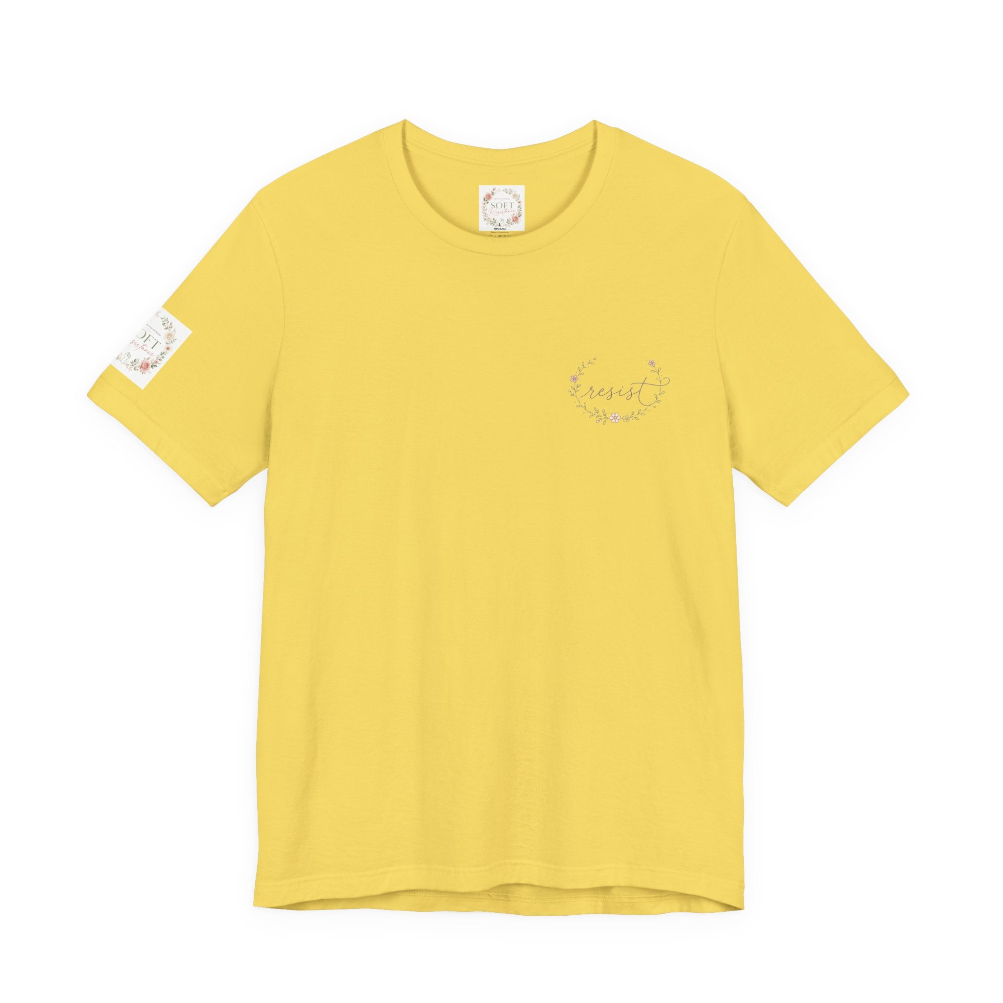 Women's Tee — "Girls Just Wanna Have Due Process" Floral Court Graphic