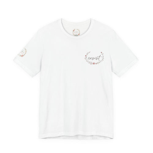 Caffeinated & Fighting for Civil Rights Floral Tee — Cute but Fierce Political Shirt