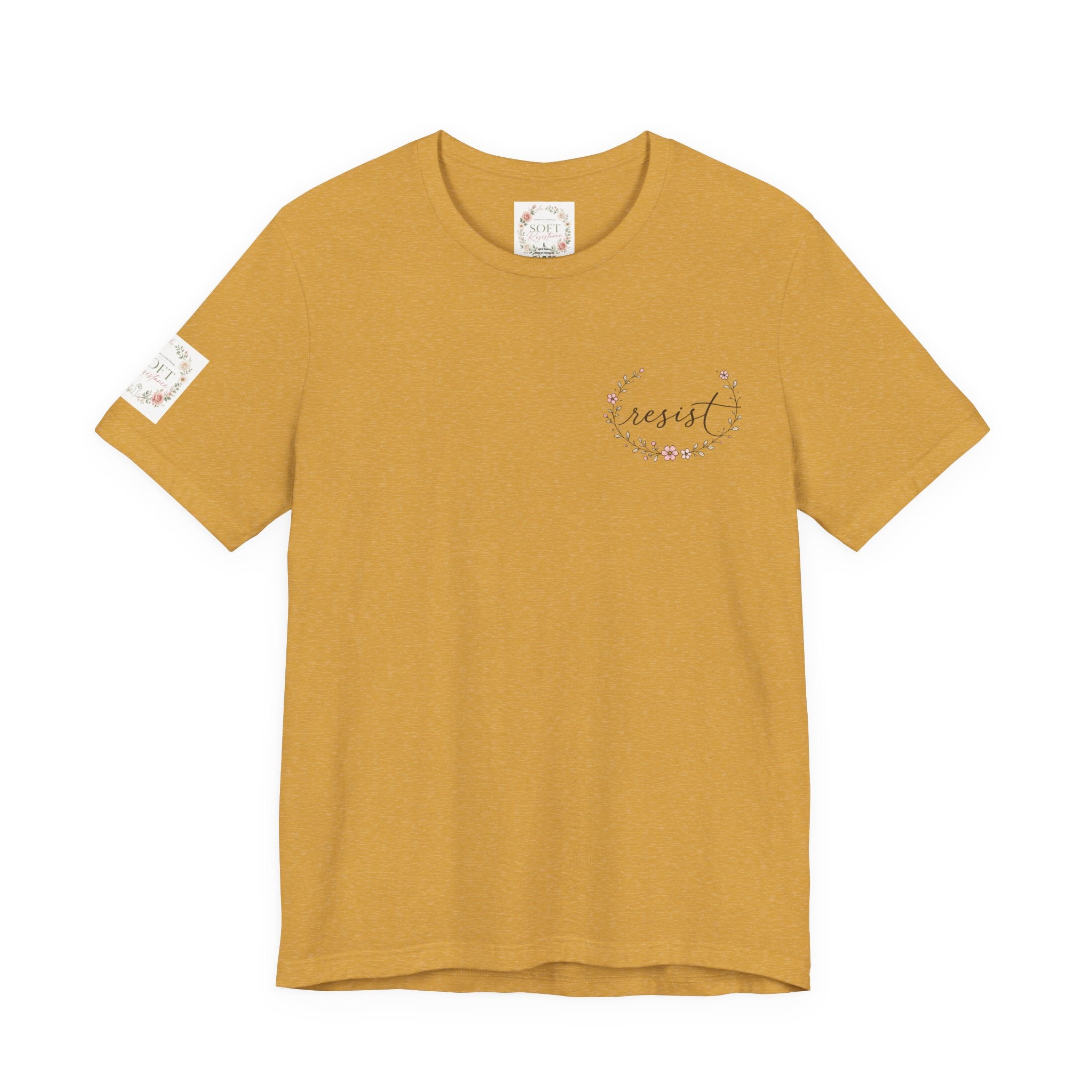 Caffeinated & Fighting for Civil Rights Floral Tee — Cute but Fierce Political Shirt