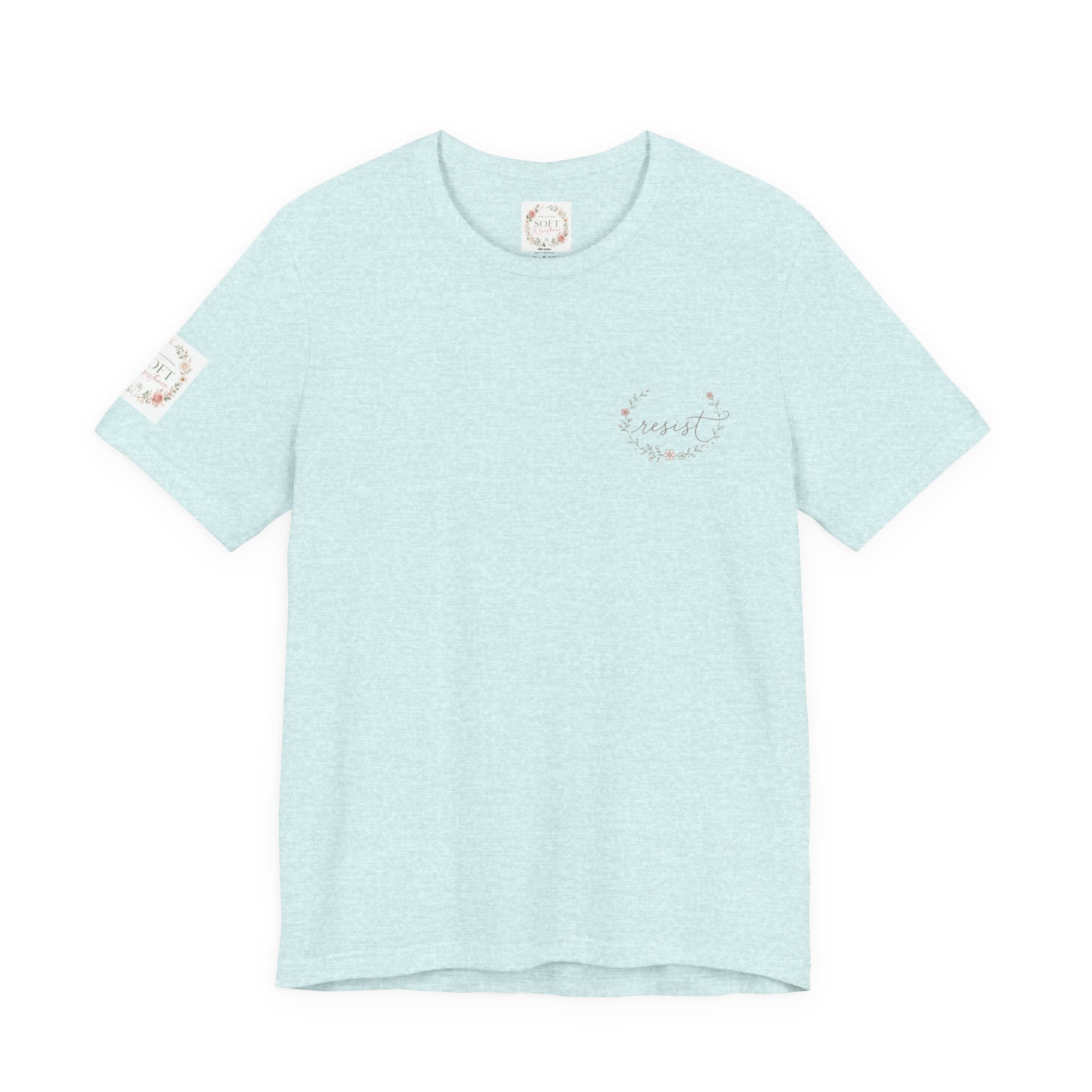 Women's Tee — "Girls Just Wanna Have Due Process" Floral Court Graphic
