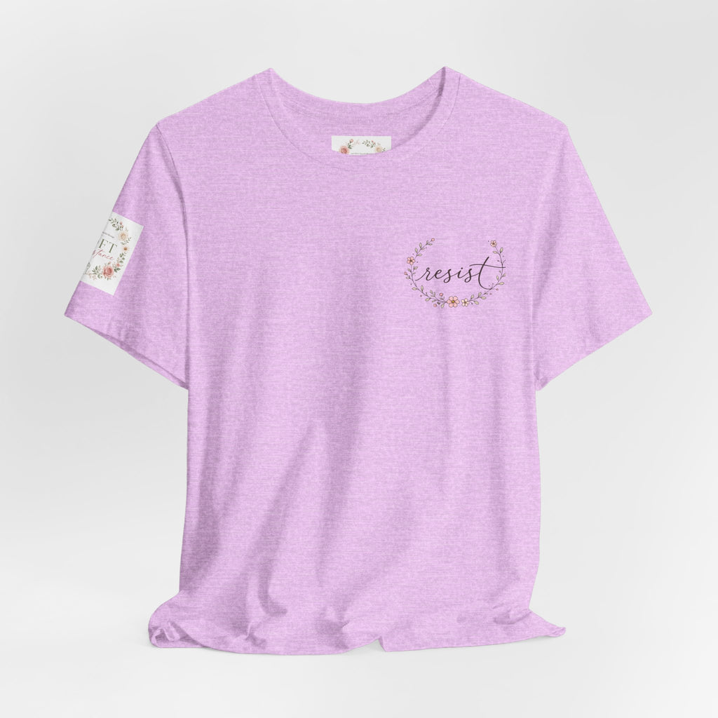 Caffeinated & Fighting for Civil Rights Floral Tee — Cute but Fierce Political Shirt