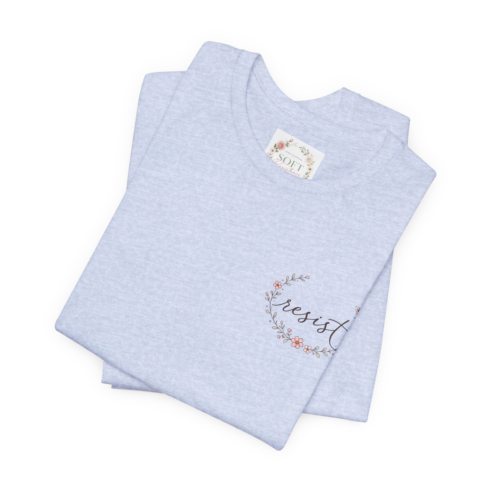 Caffeinated & Fighting for Civil Rights Floral Tee — Cute but Fierce Political Shirt