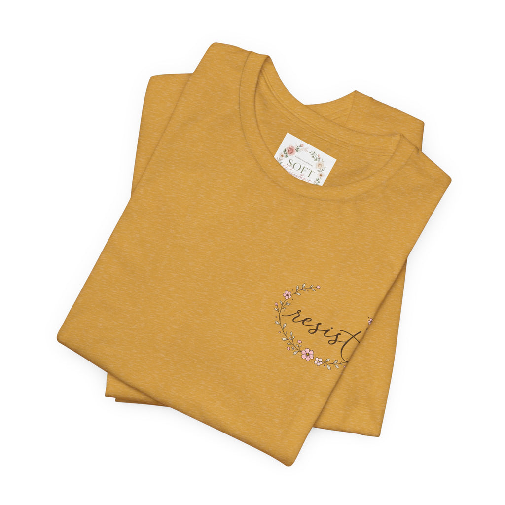 Caffeinated & Fighting for Civil Rights Floral Tee — Cute but Fierce Political Shirt