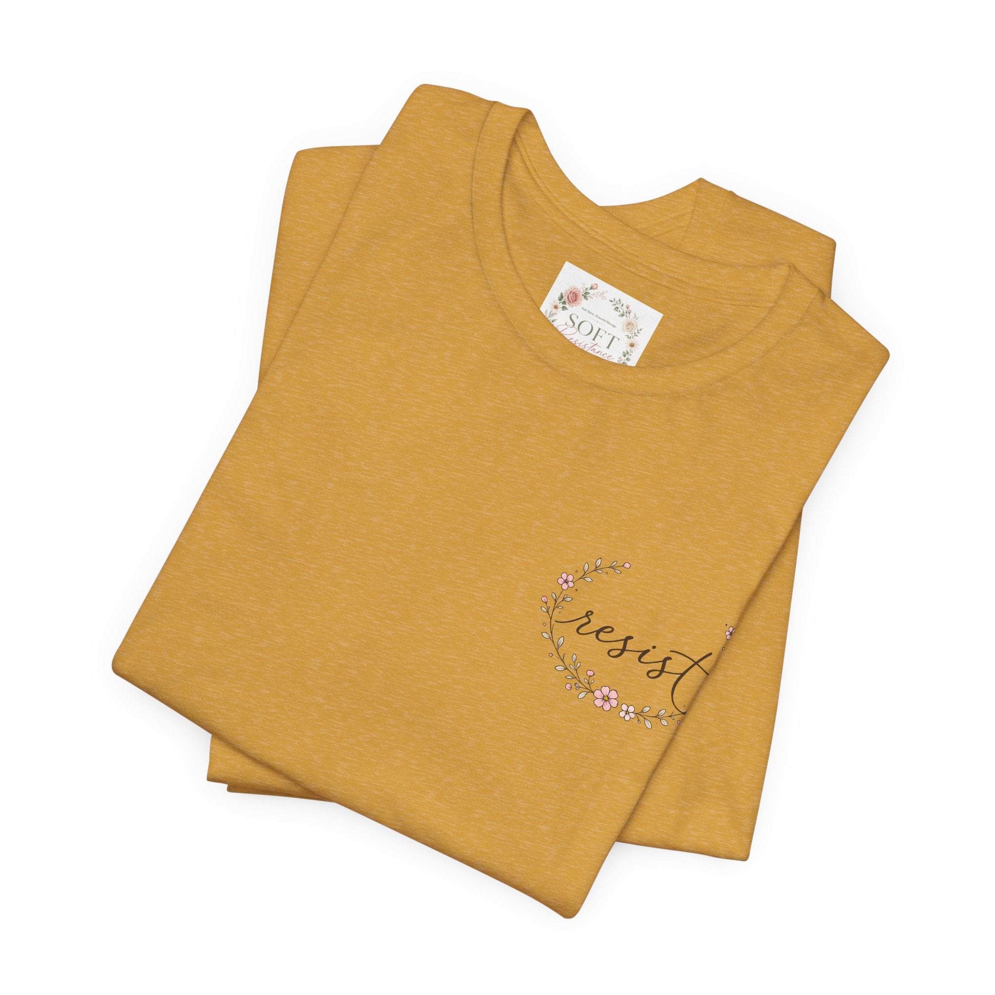 Caffeinated & Fighting for Civil Rights Floral Tee — Cute but Fierce Political Shirt