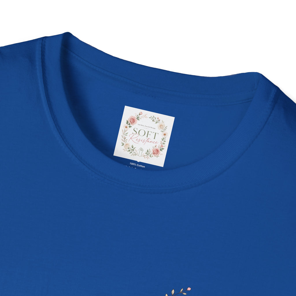 T-Shirt — "Dissent is Patriotic" Floral Minimalist Pocket Tee
