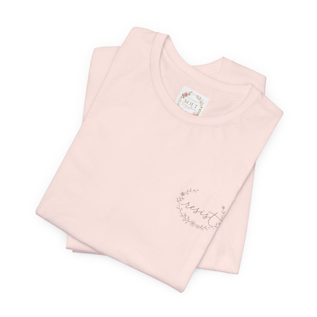 Women's Tee — "Girls Just Wanna Have Due Process" Floral Court Graphic
