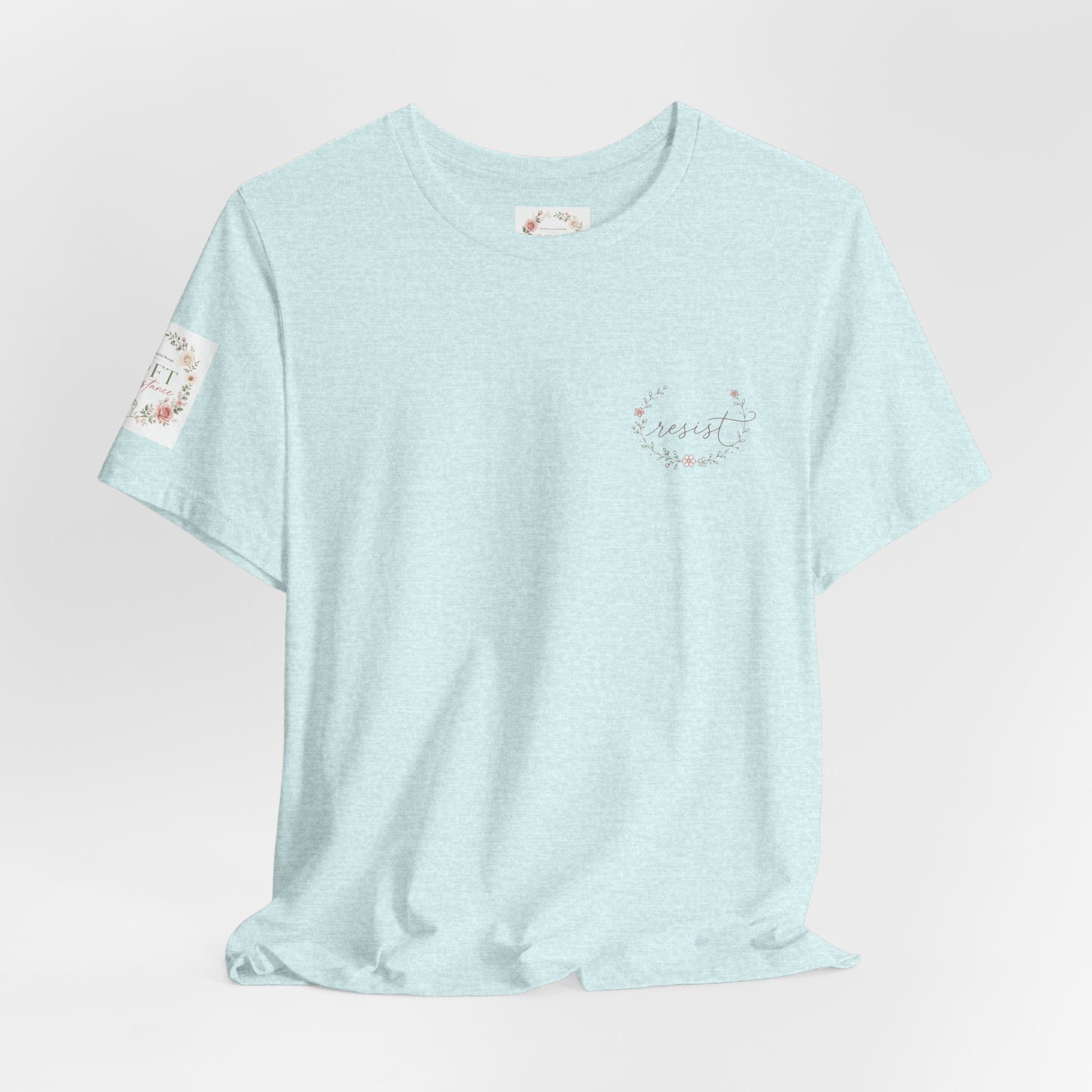 Women's Tee — "Girls Just Wanna Have Due Process" Floral Court Graphic