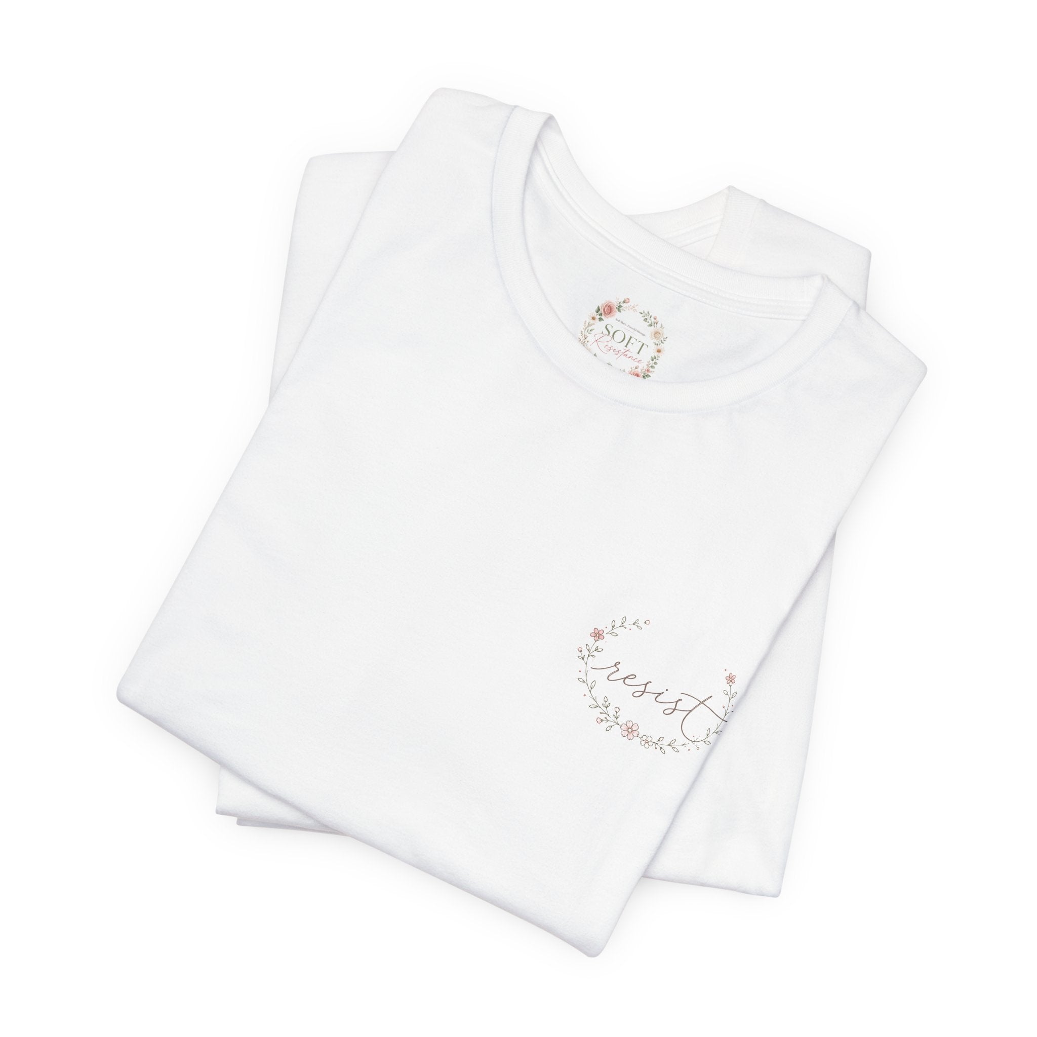 Women's Tee — "Girls Just Wanna Have Due Process" Floral Court Graphic