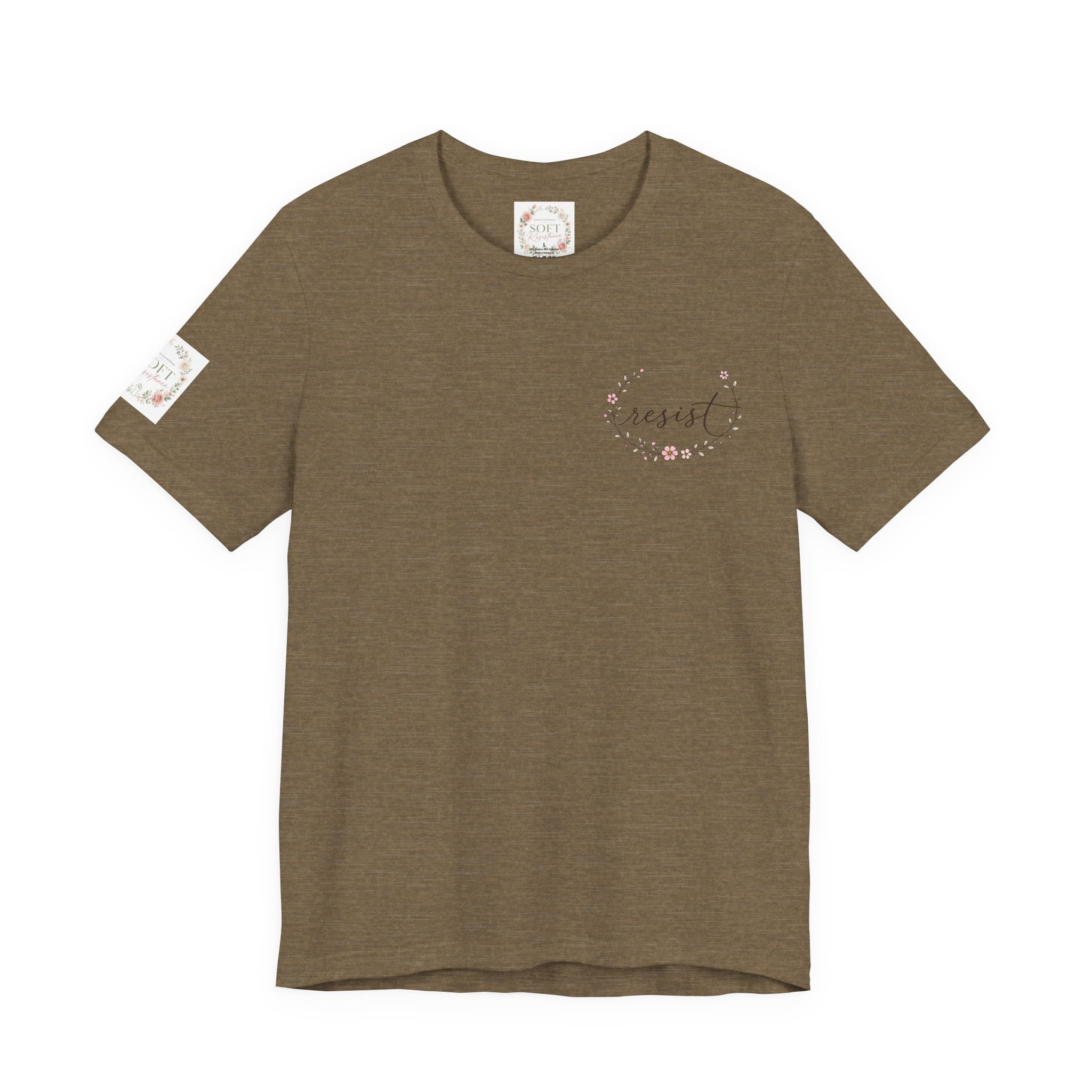Caffeinated & Fighting for Civil Rights Floral Tee — Cute but Fierce Political Shirt