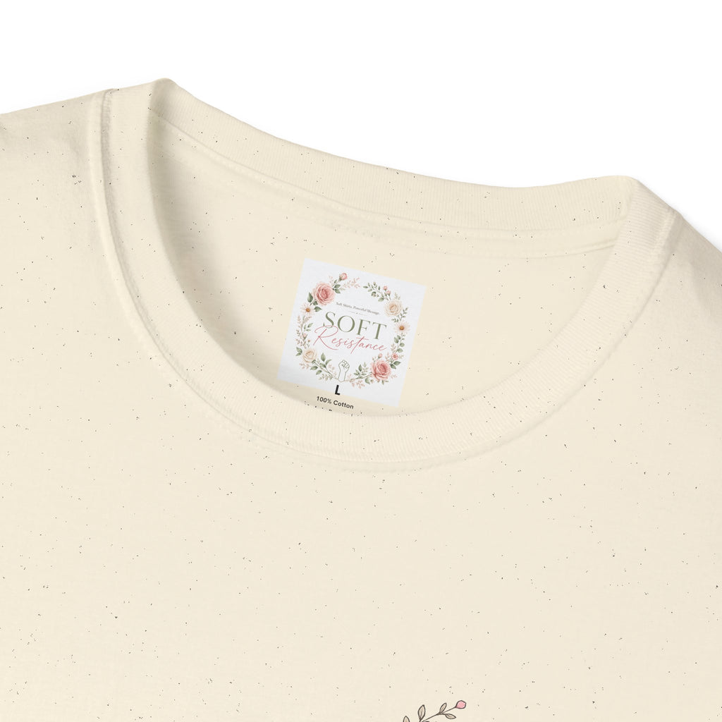 T-Shirt — "Dissent is Patriotic" Floral Minimalist Pocket Tee