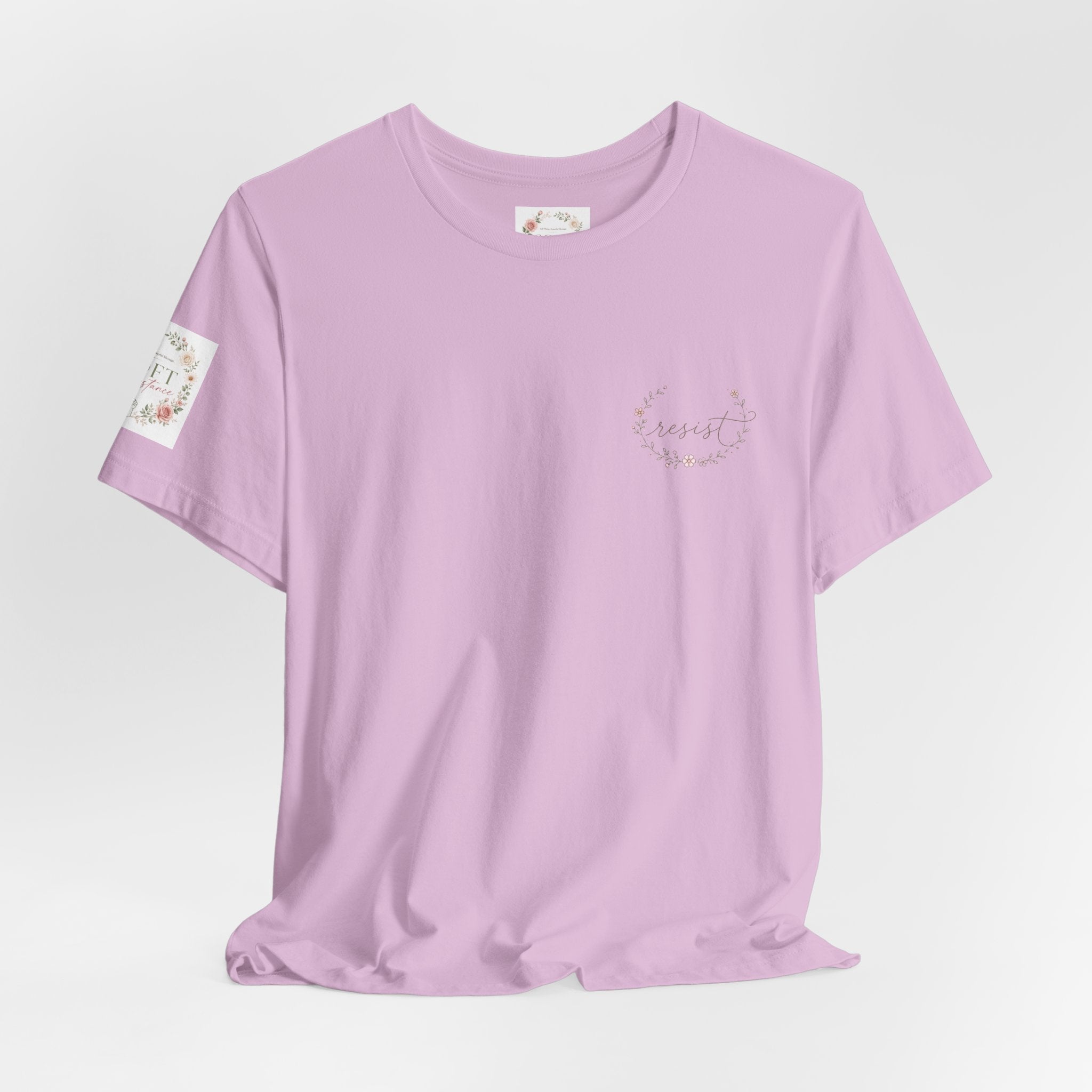 Women's Tee — "Girls Just Wanna Have Due Process" Floral Court Graphic