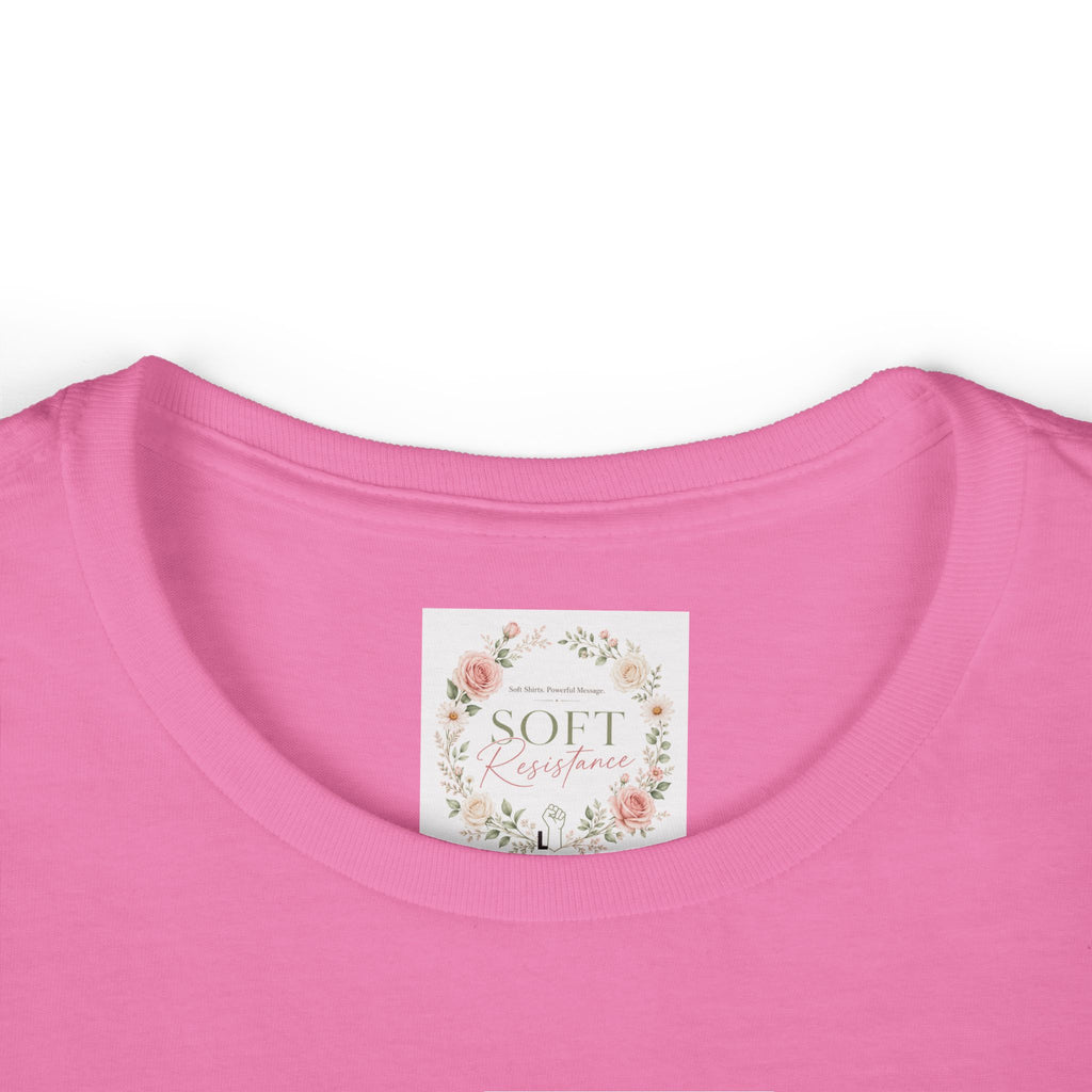 Women's Tee — "Girls Just Wanna Have Due Process" Floral Court Graphic
