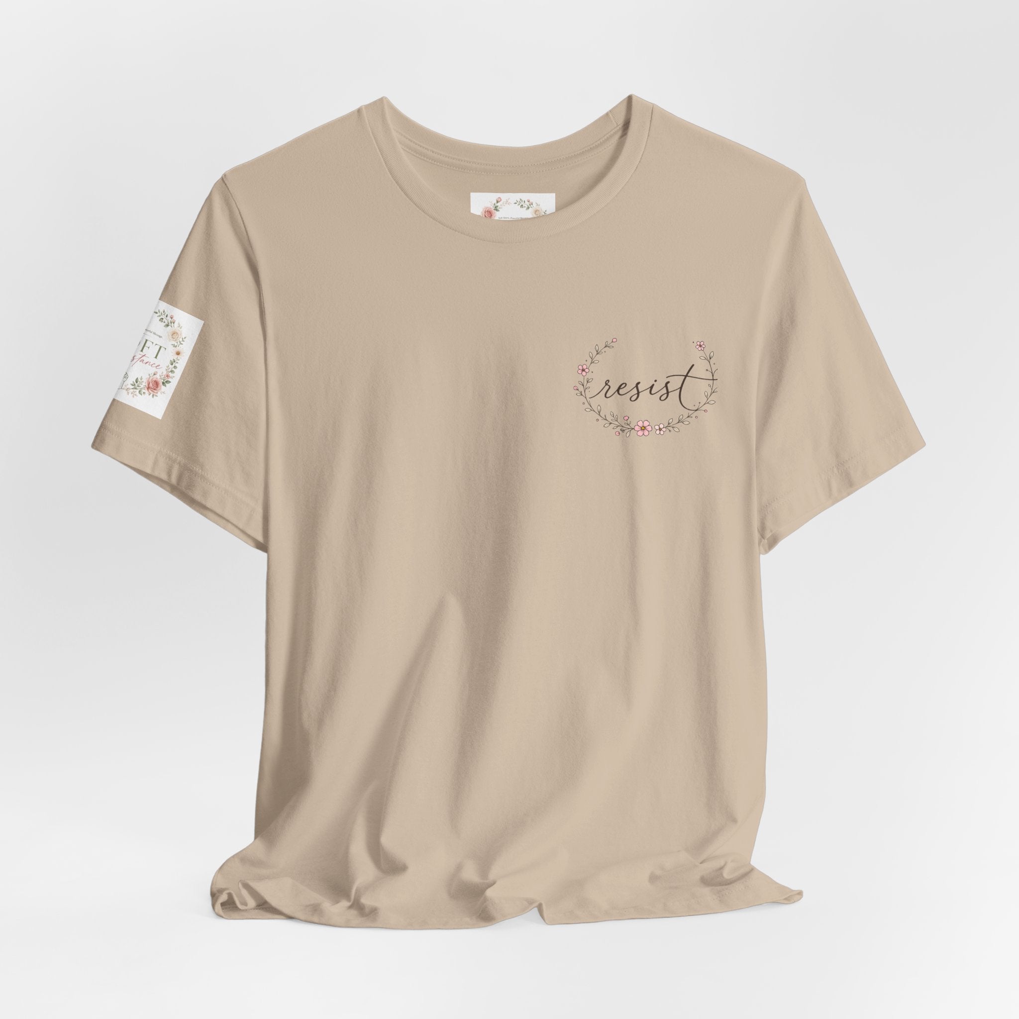 Caffeinated & Fighting for Civil Rights Floral Tee — Cute but Fierce Political Shirt