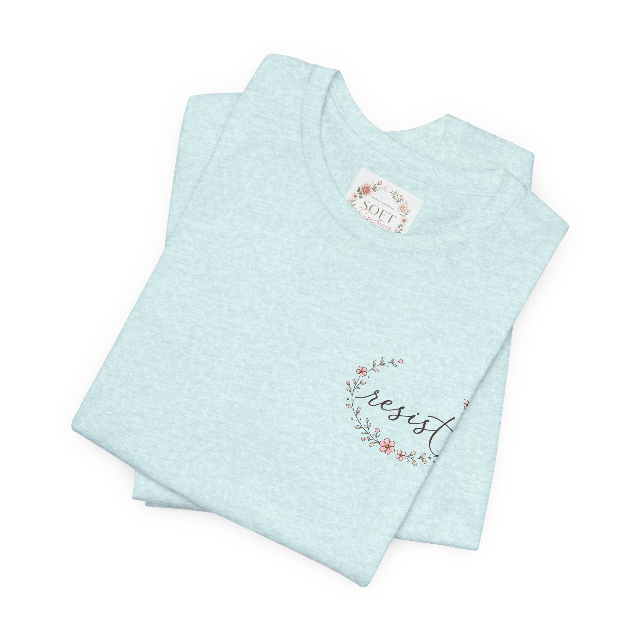 Caffeinated & Fighting for Civil Rights Floral Tee — Cute but Fierce Political Shirt