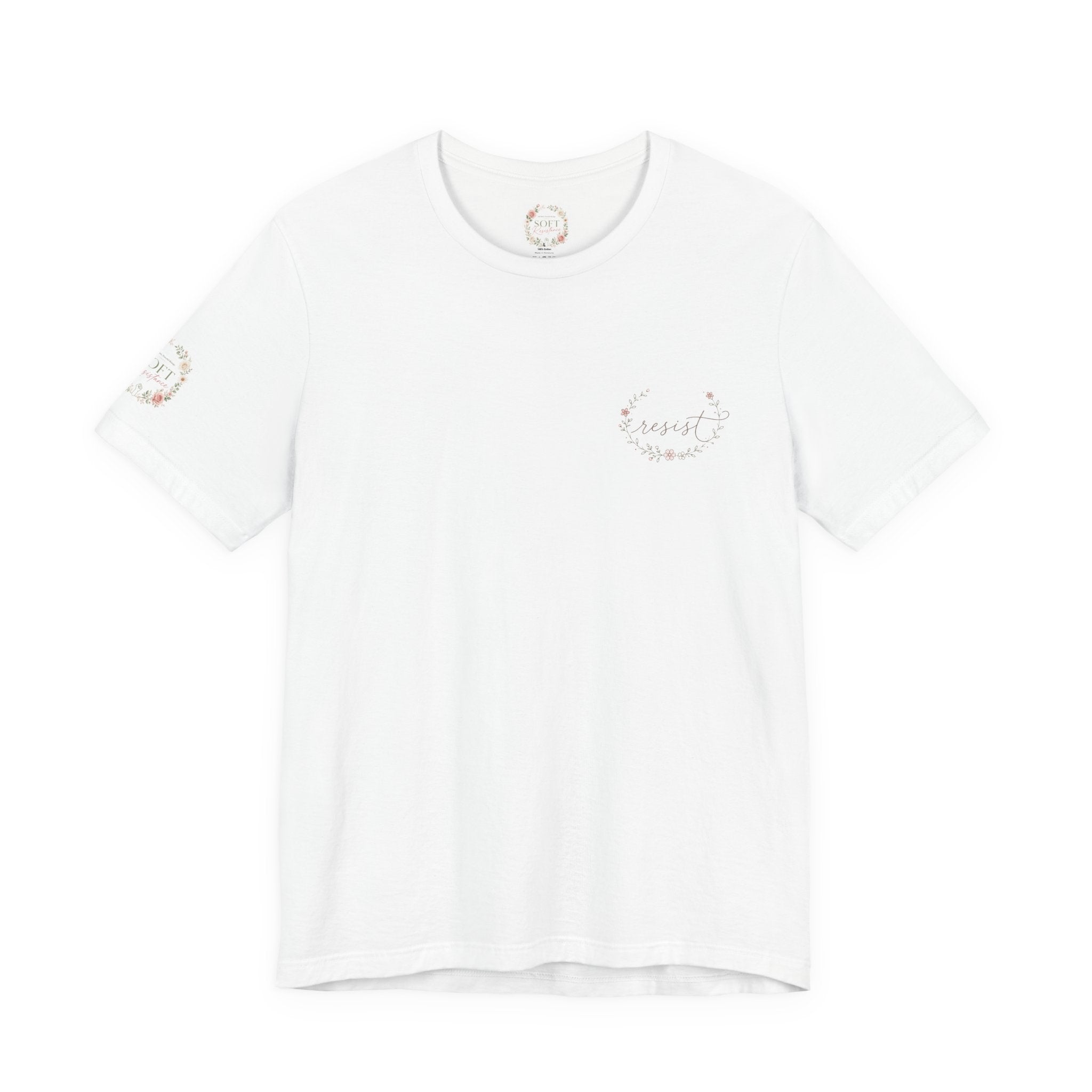 Women's Tee — "Girls Just Wanna Have Due Process" Floral Court Graphic