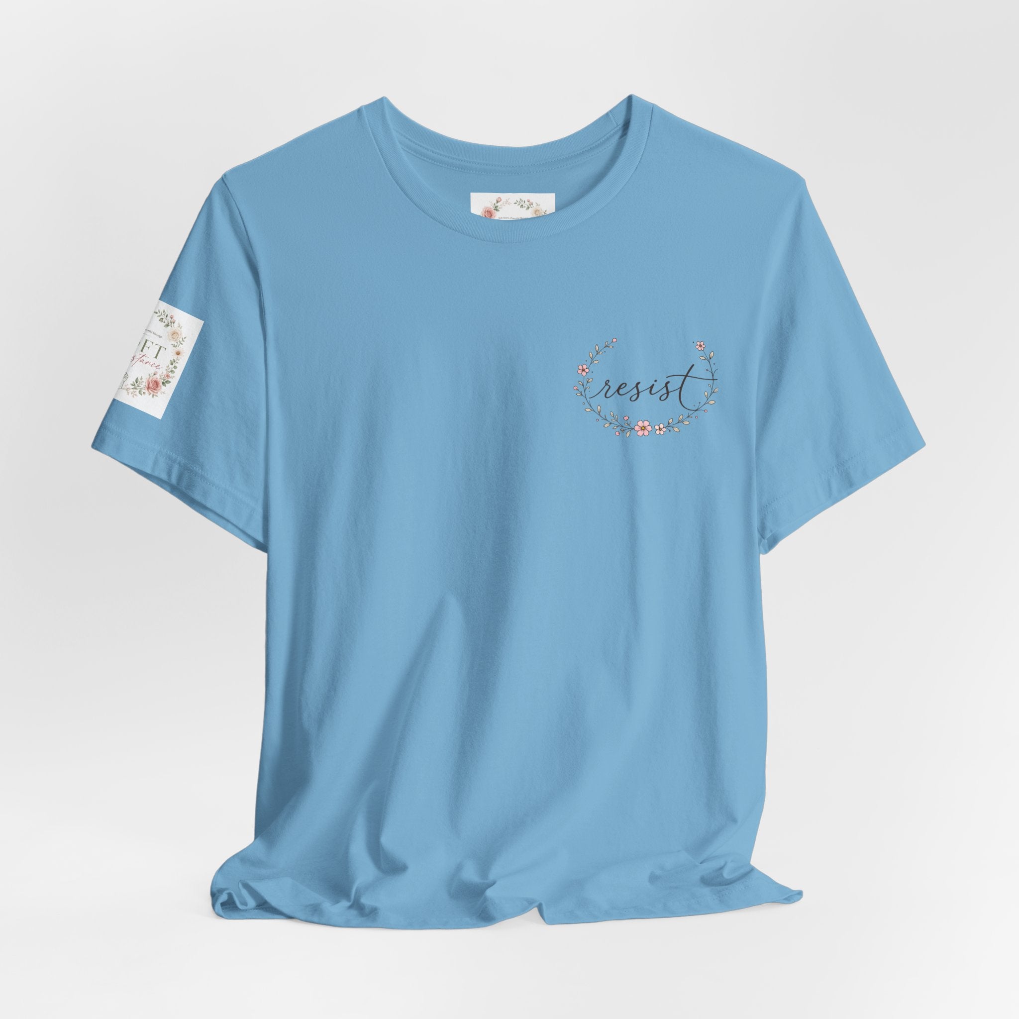 Caffeinated & Fighting for Civil Rights Floral Tee — Cute but Fierce Political Shirt