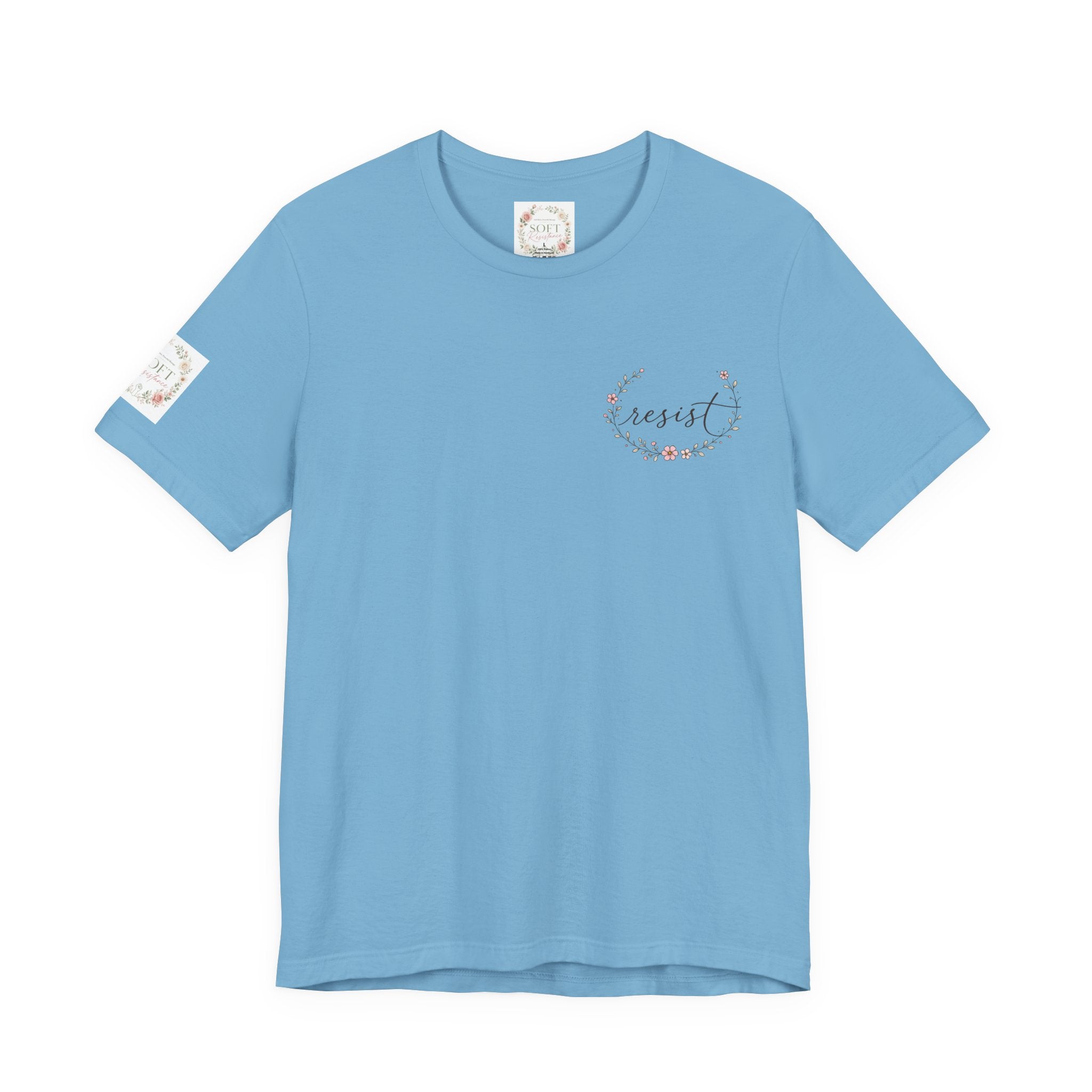 Caffeinated & Fighting for Civil Rights Floral Tee — Cute but Fierce Political Shirt